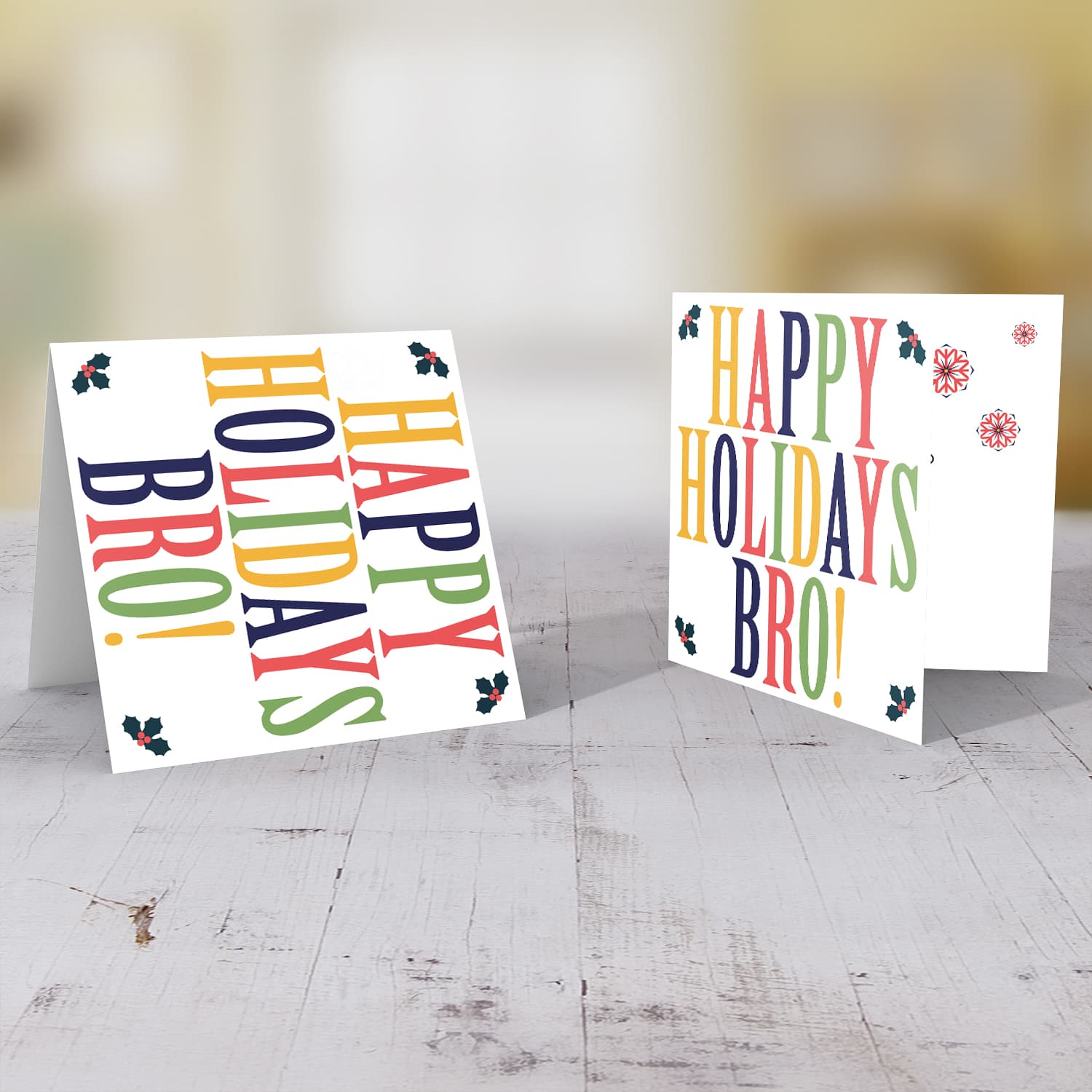 Brother / Best friend - Colourful Christmas card for brother in English