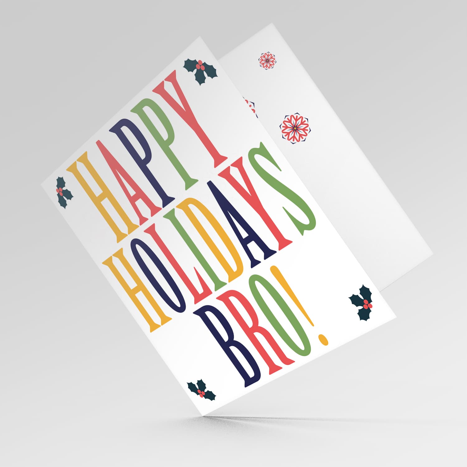 Brother / Best friend - Colourful Christmas card for brother in English