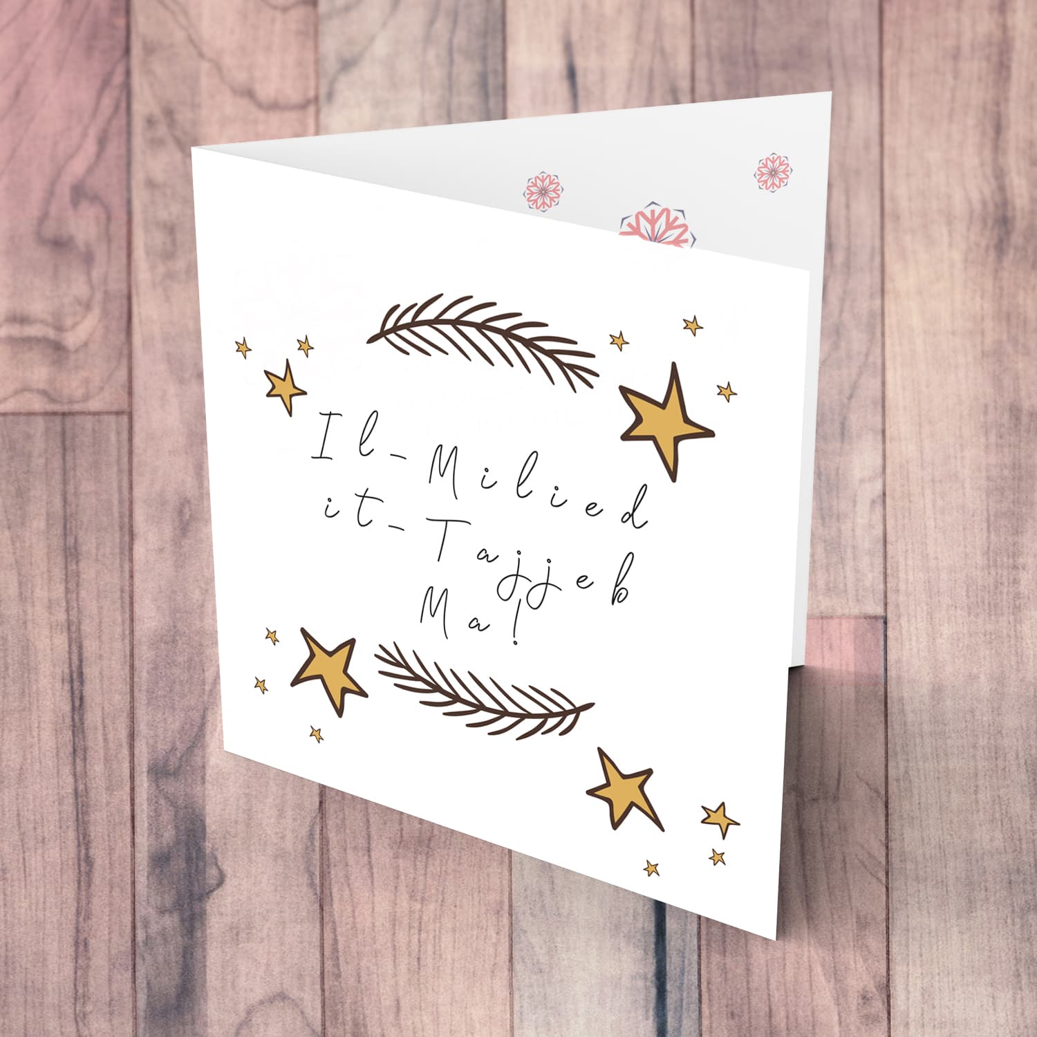 Mother - Merry Christmas to Mum with scattered stars in Maltese 