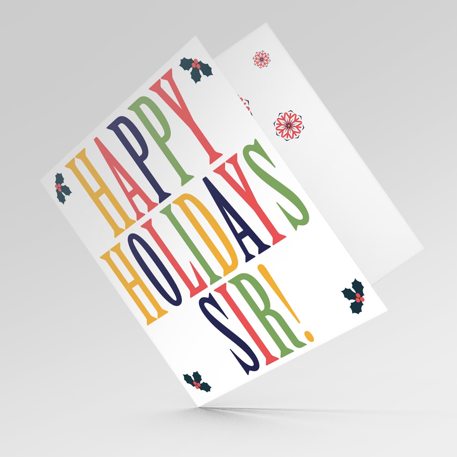 Teacher / Sir / L.S.E. / Carer - Colourful open Christmas card for Sir in English