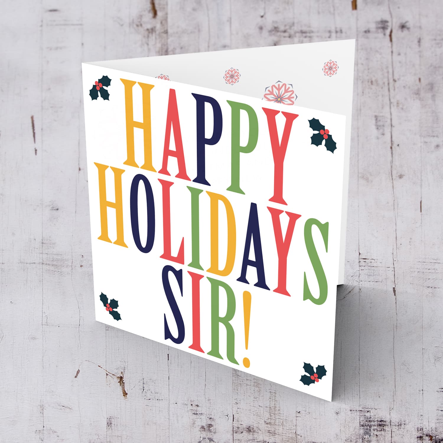 Teacher / Sir / L.S.E. / Carer - Colourful open Christmas card for Sir in English