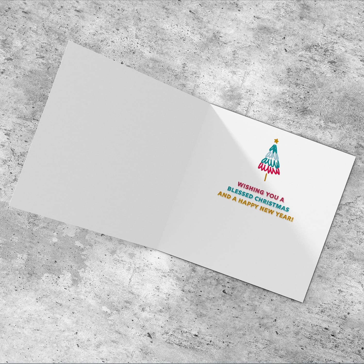 Driver - Colourful christmas trees Christmas card for school driver in English
