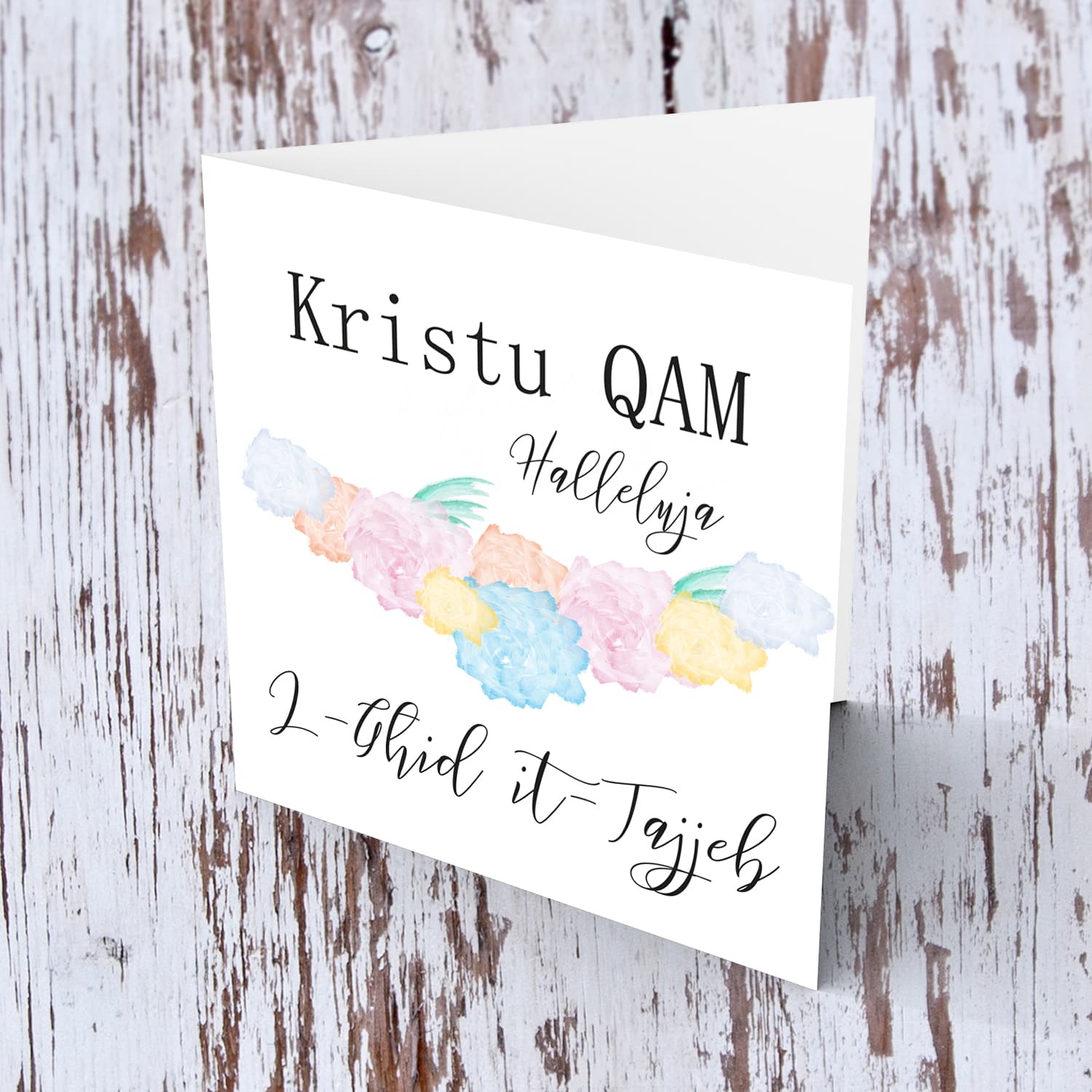 Kristu QAM Easter Card in Maltese