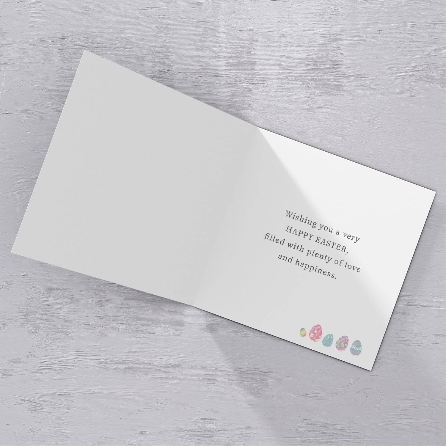 Cute bunny rabbit ears Easter Card with pink background in English
