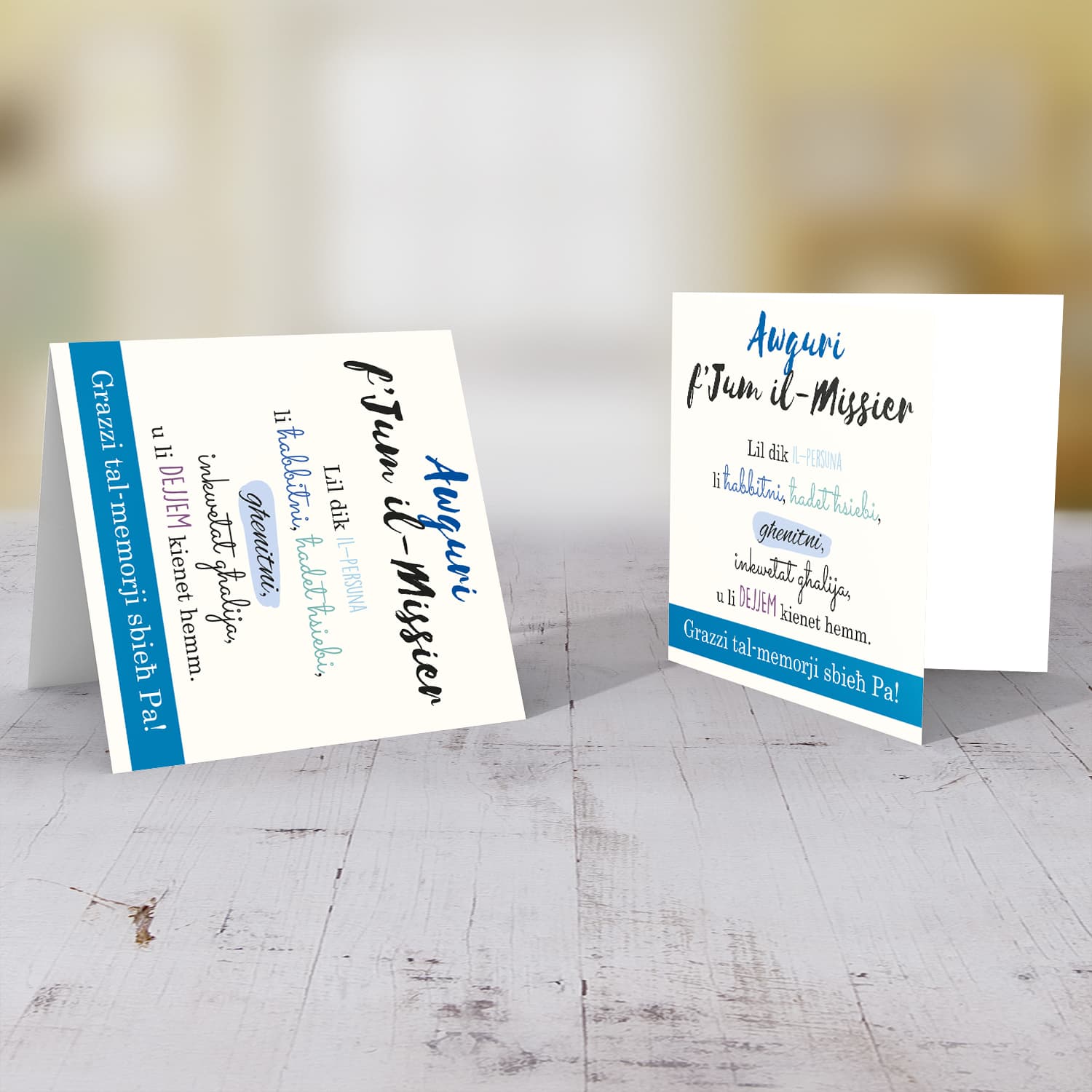 Father's Day Card with a special message in Maltese