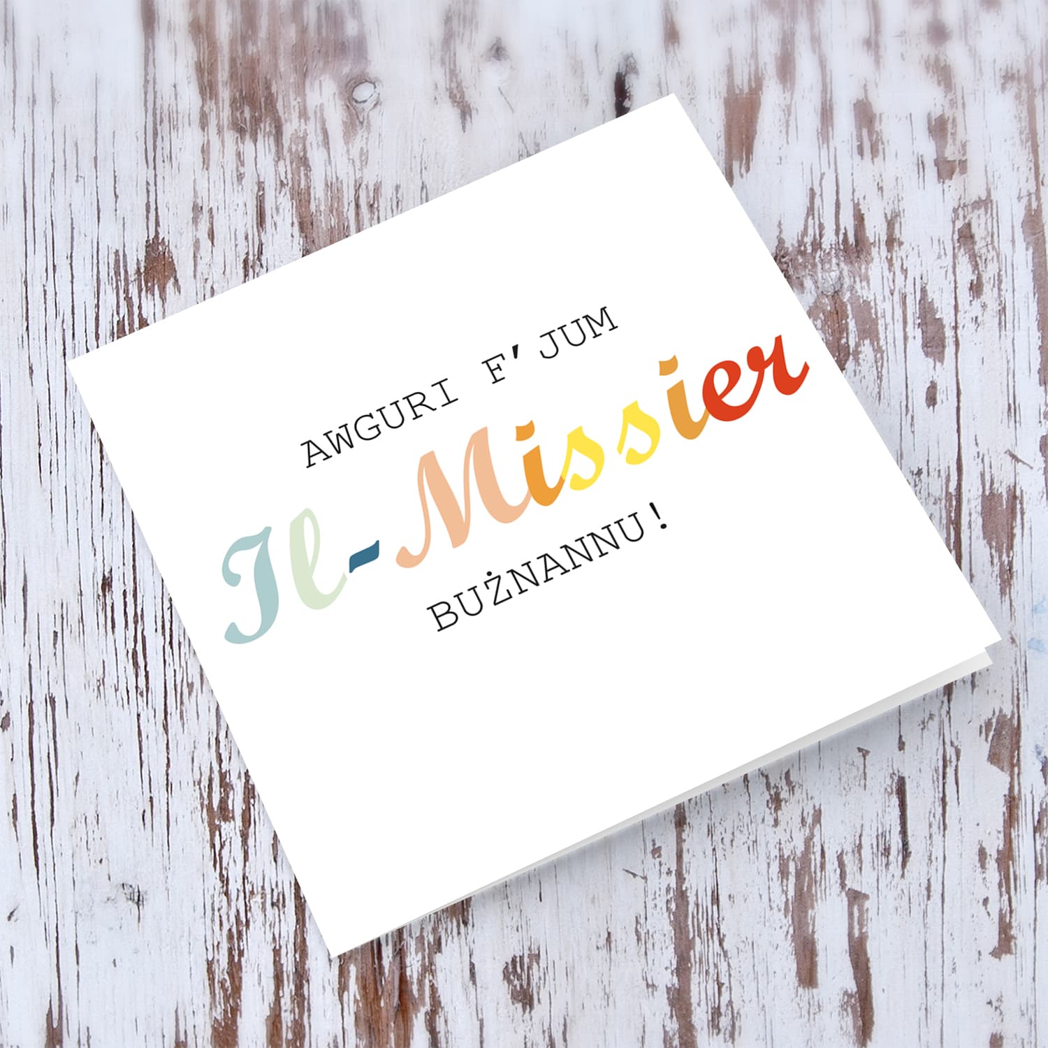 Colourful wording Father's Day Card in Maltese for Great-grandpa