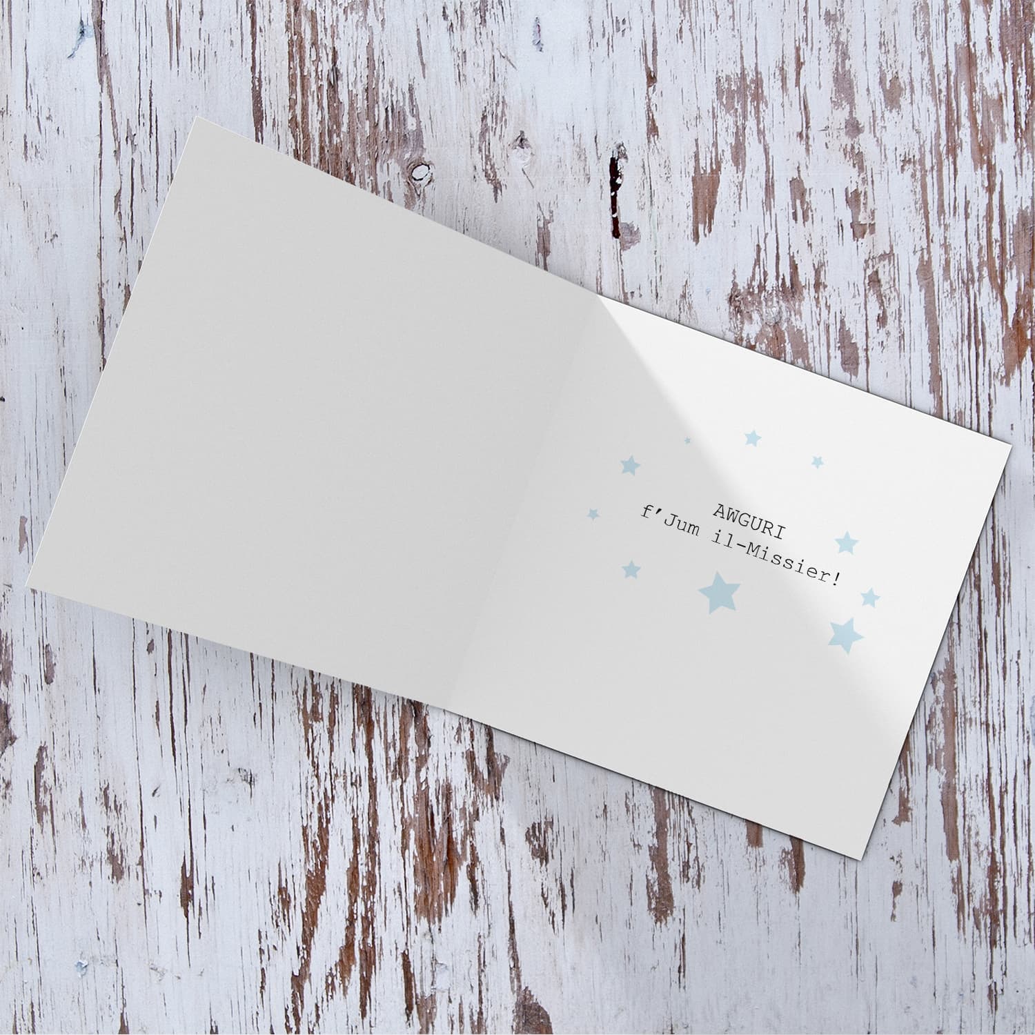 Blue circle Father's day card for Grandpa in Maltese