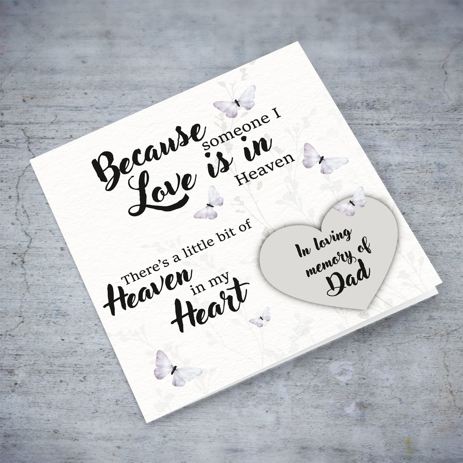 A special Card for Dad in Heaven in English