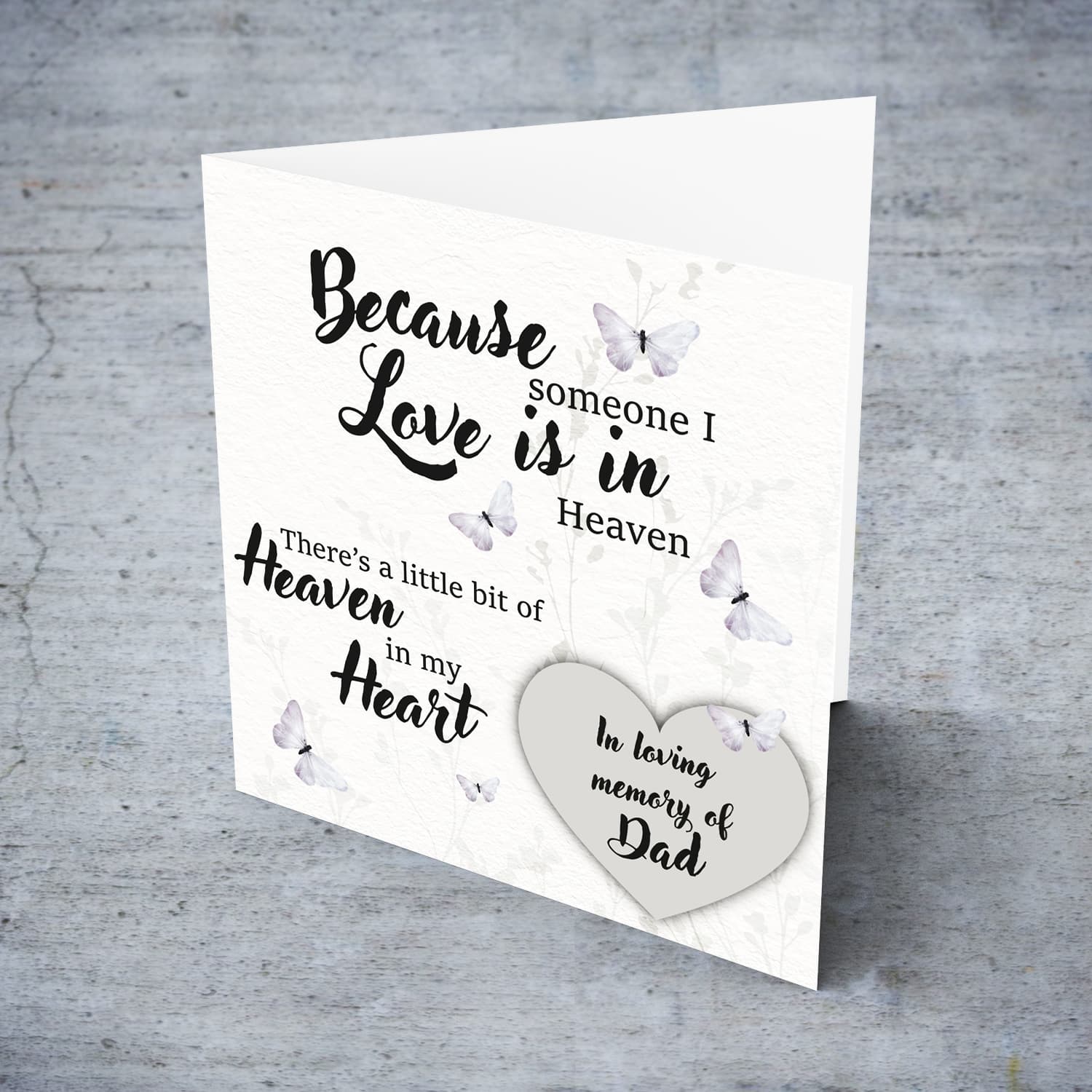 A special Card for Dad in Heaven in English