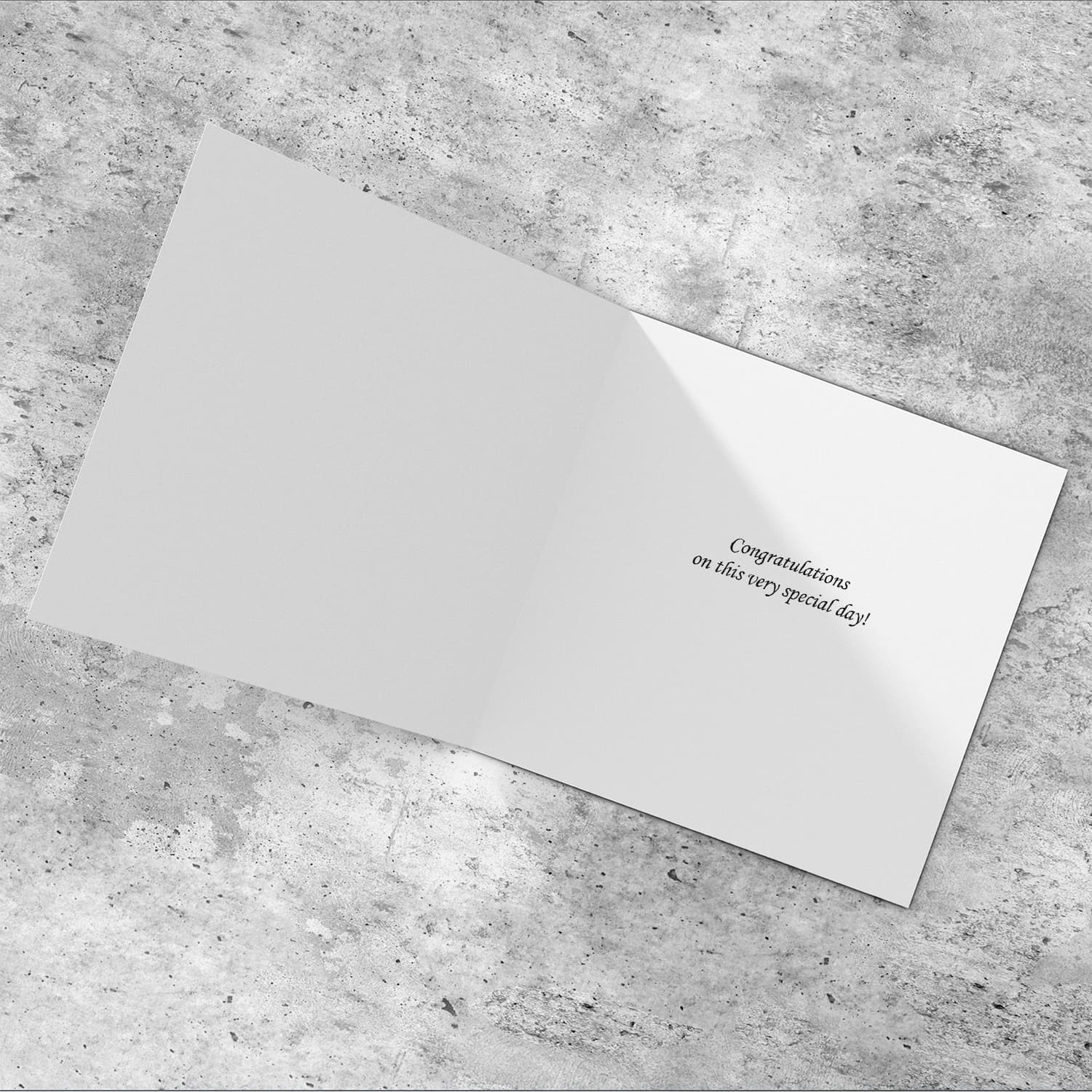 Graduation hat card with blue stars in English