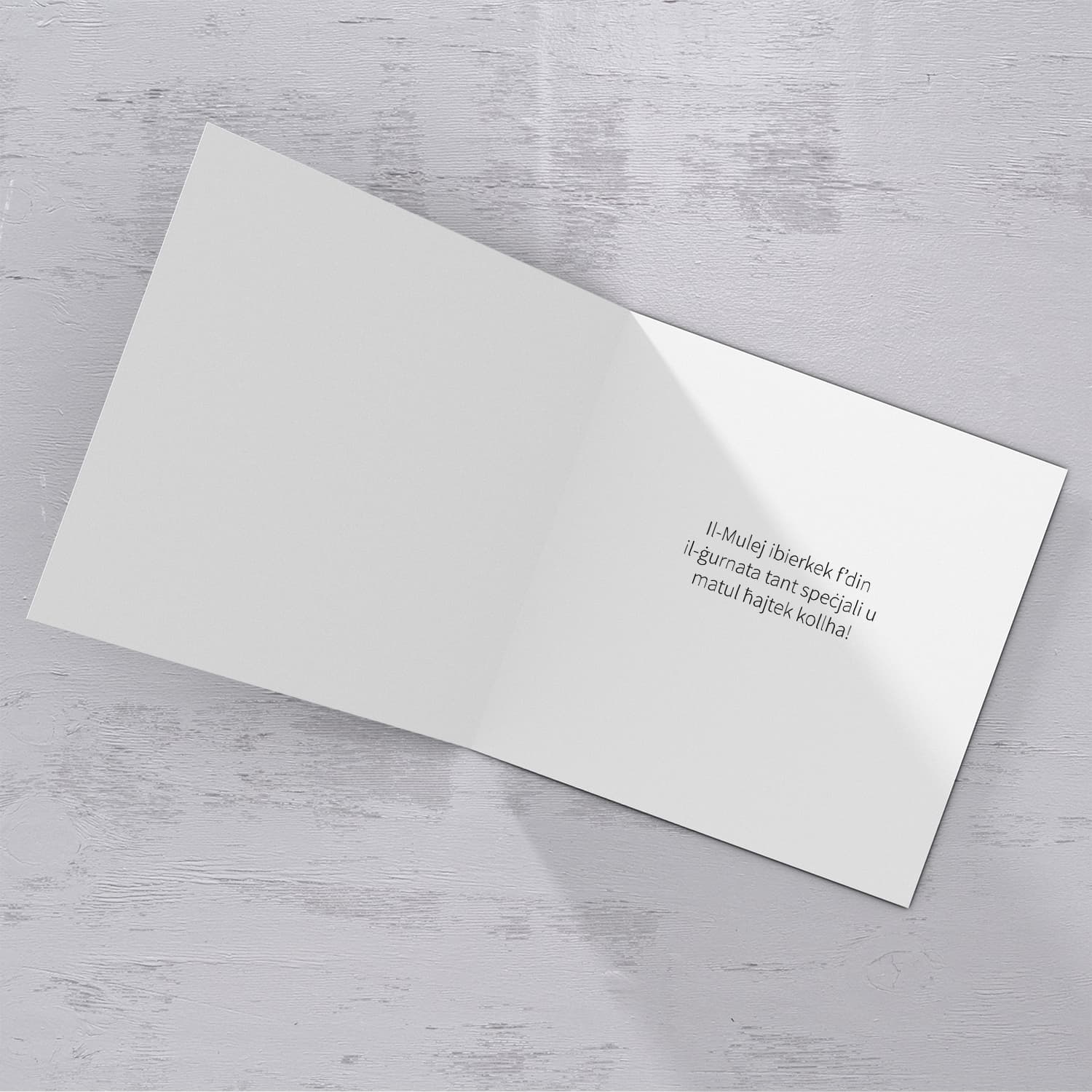 Wreath themed confirmation card in Maltese from The Sponsor