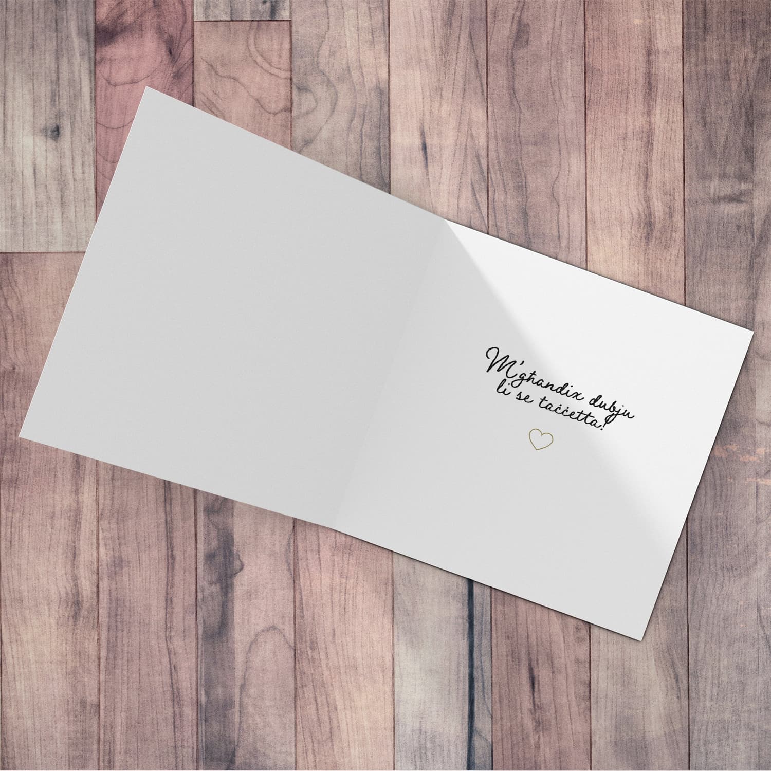 Golden leaves themed card for Sponsor/Parrinu/Godfather (male) in Maltese 