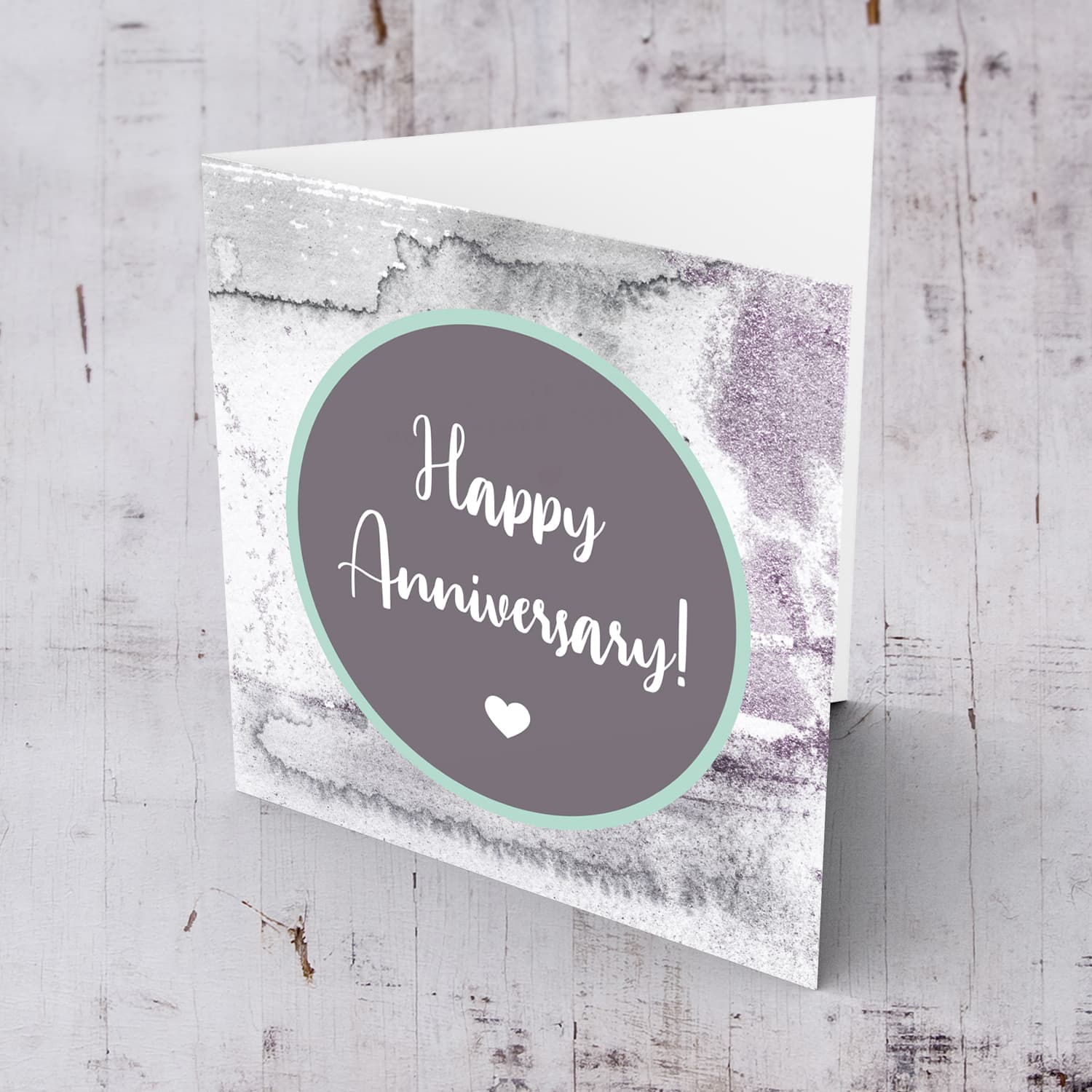 Watercolour background Anniverasry Card in English