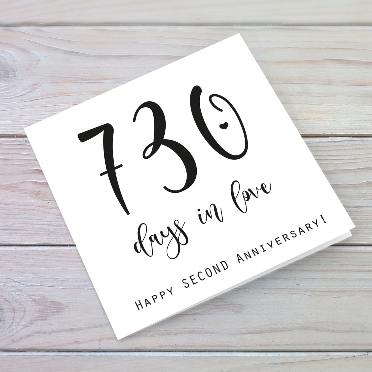 2nd year anniversary (minimalist design) 730 days in love in English