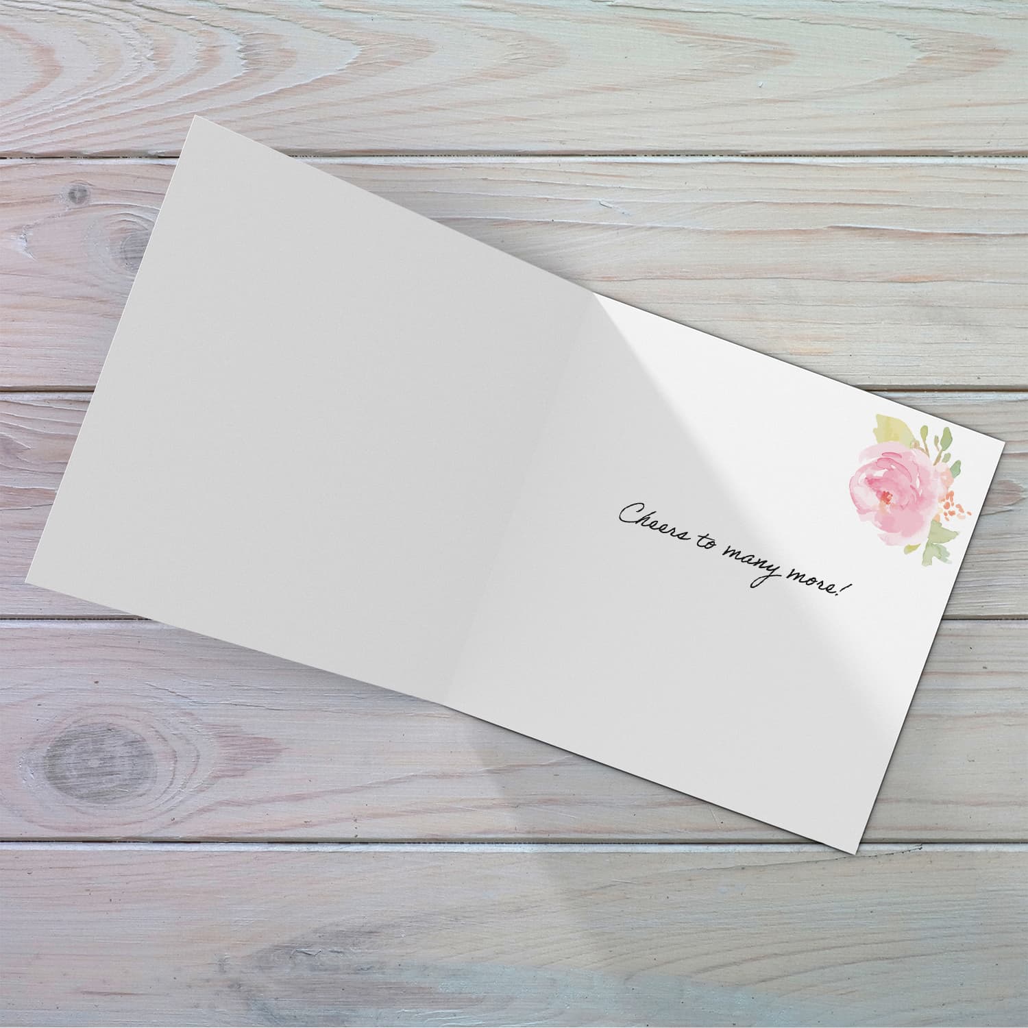 40th Anniversary golden glitter card  with pink rose floral rose in English 