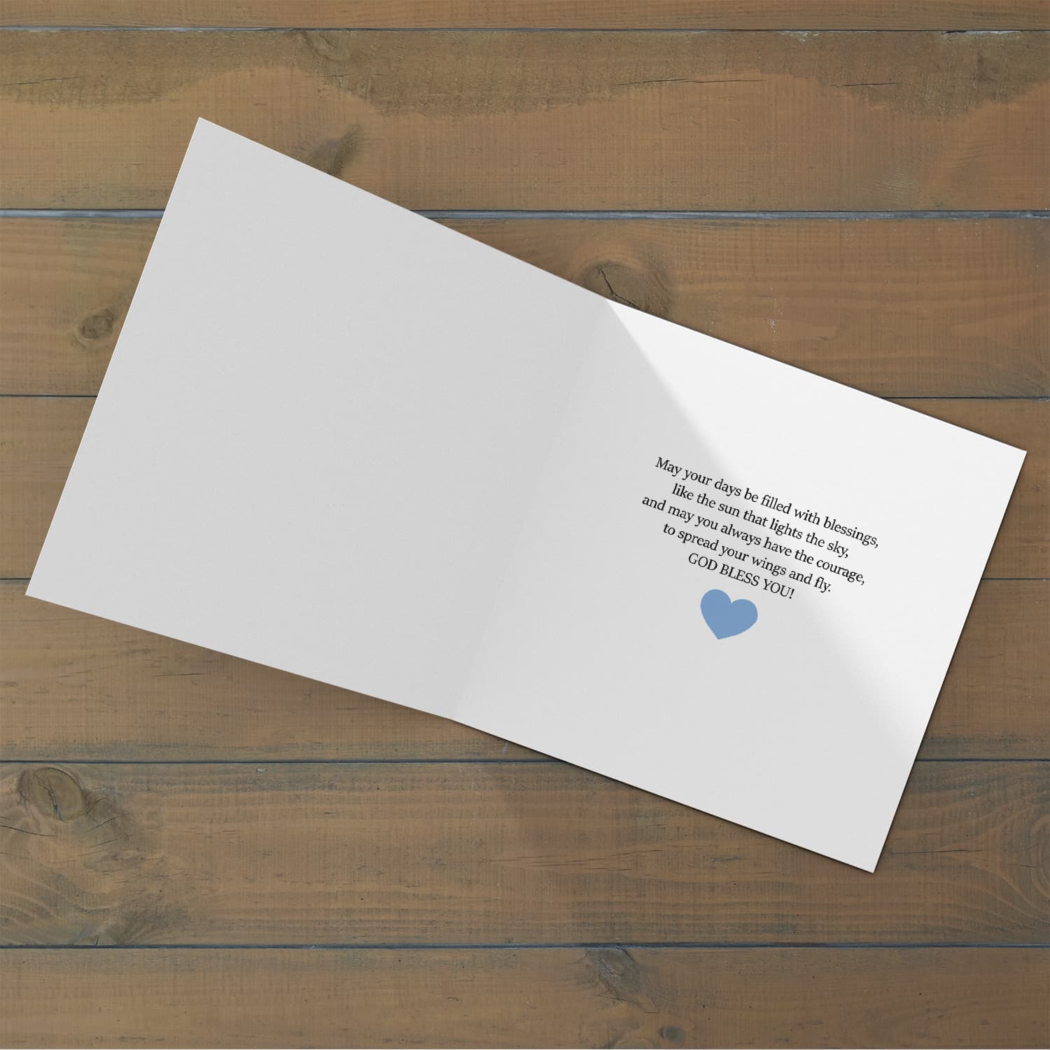 Elephant themed baptism card for godson in English