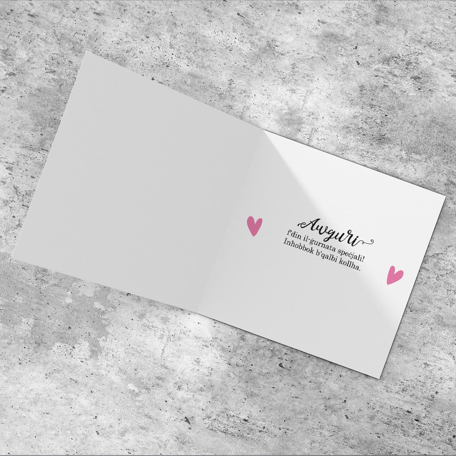 Mother's Day card with a special message, in Maltese