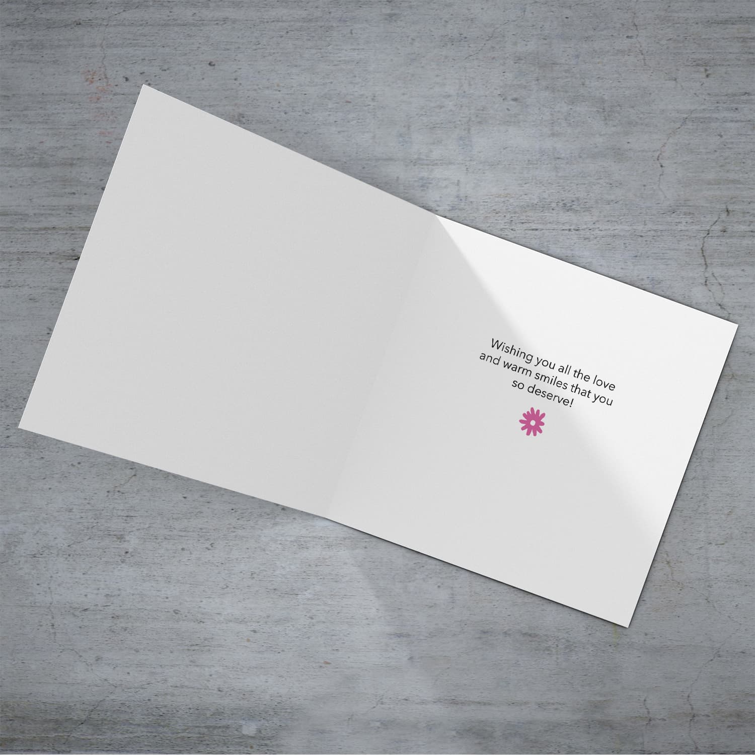 Golden glitter mother's day card for Mother with flowers in English