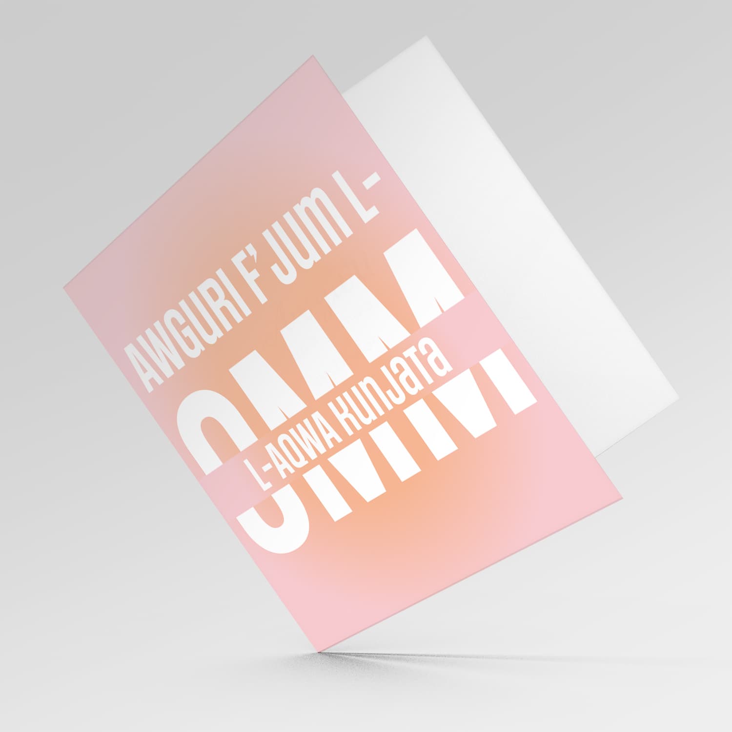 Fading Light pink background mother's day card for mother-in-law in Maltese 