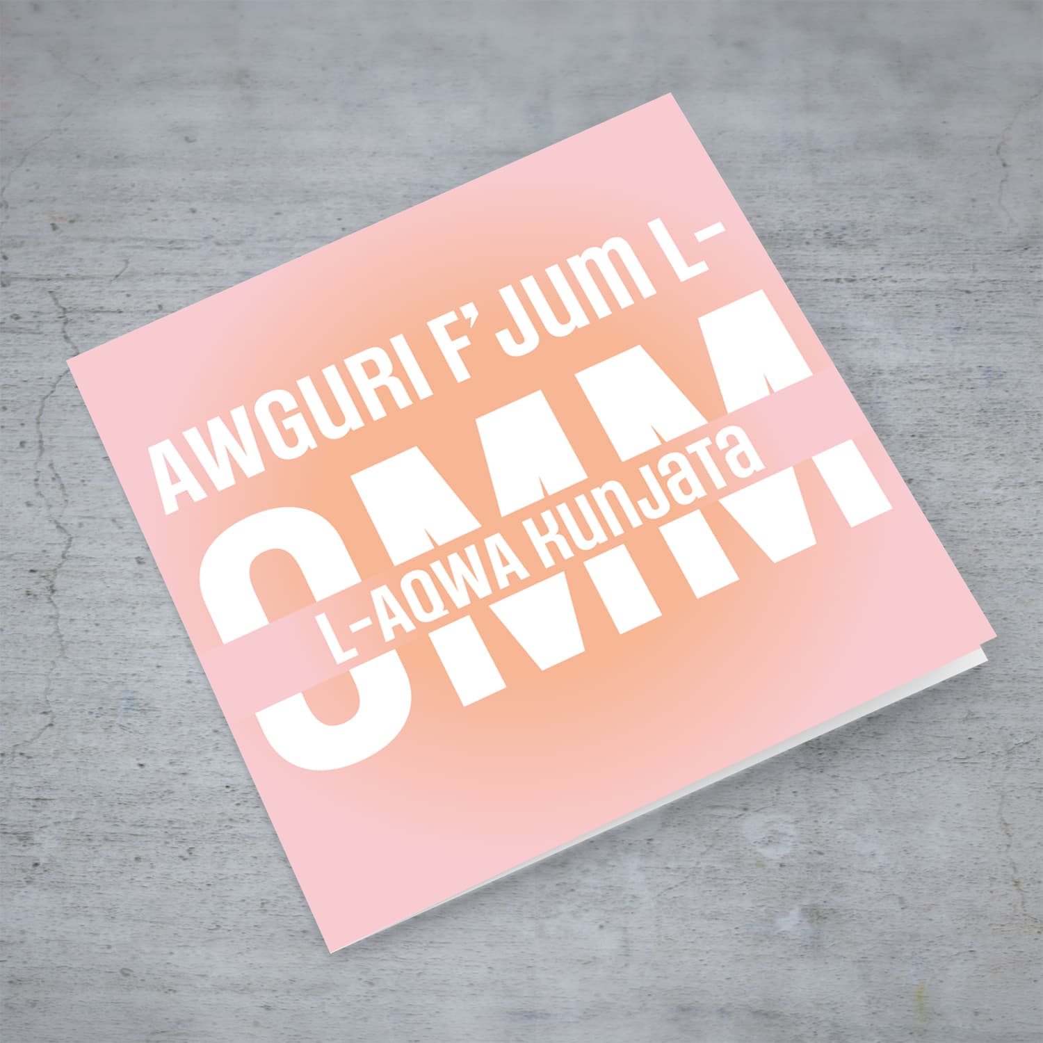 Fading Light pink background mother's day card for mother-in-law in Maltese 