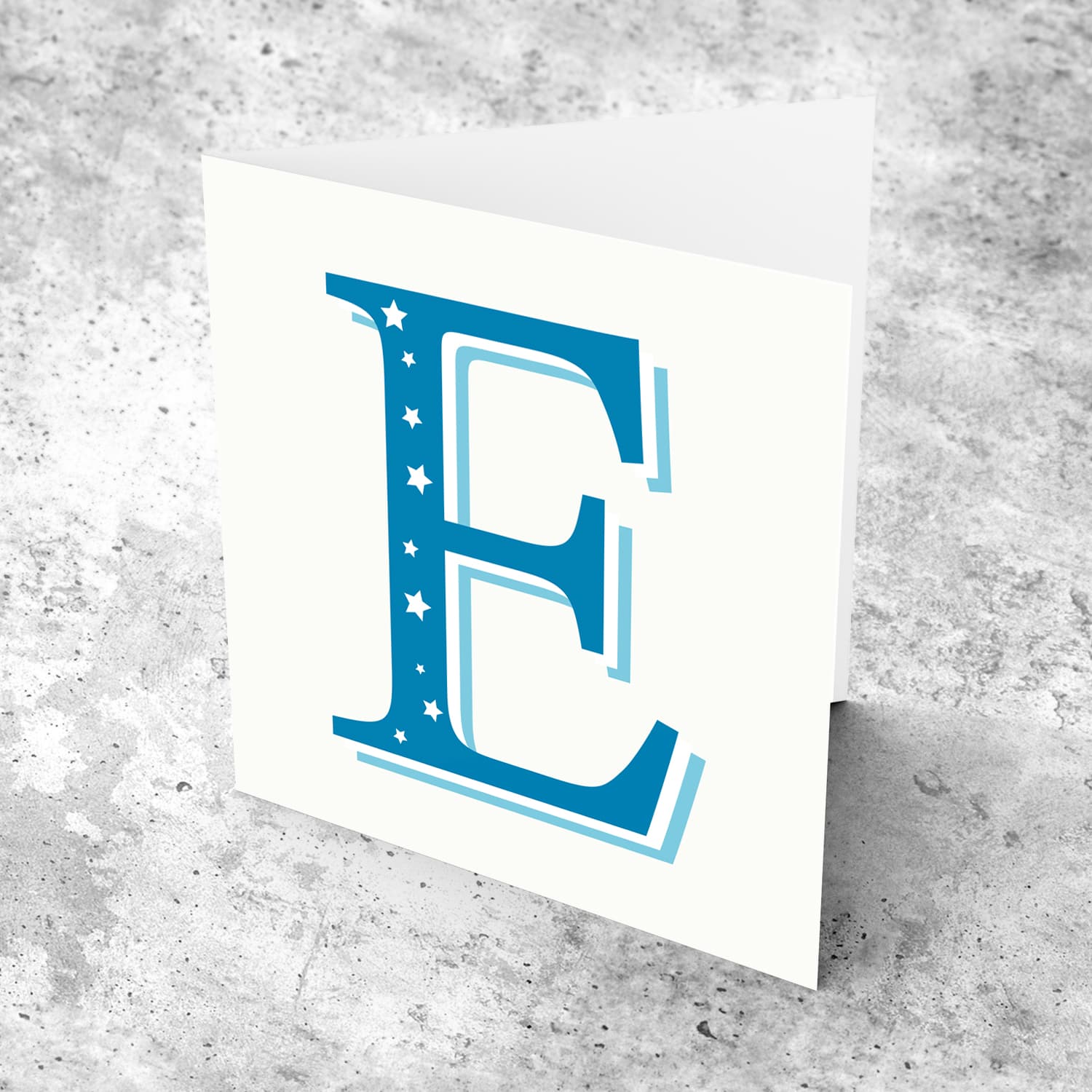 The Initial Collection Blue Tones - Letter E