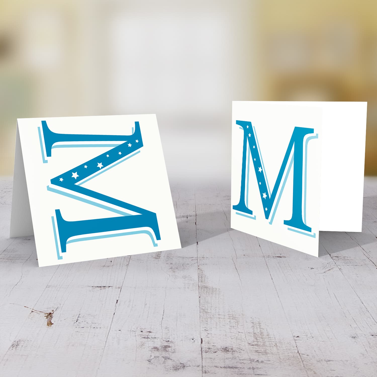 The Initial Collection Blue Tones - Letter M