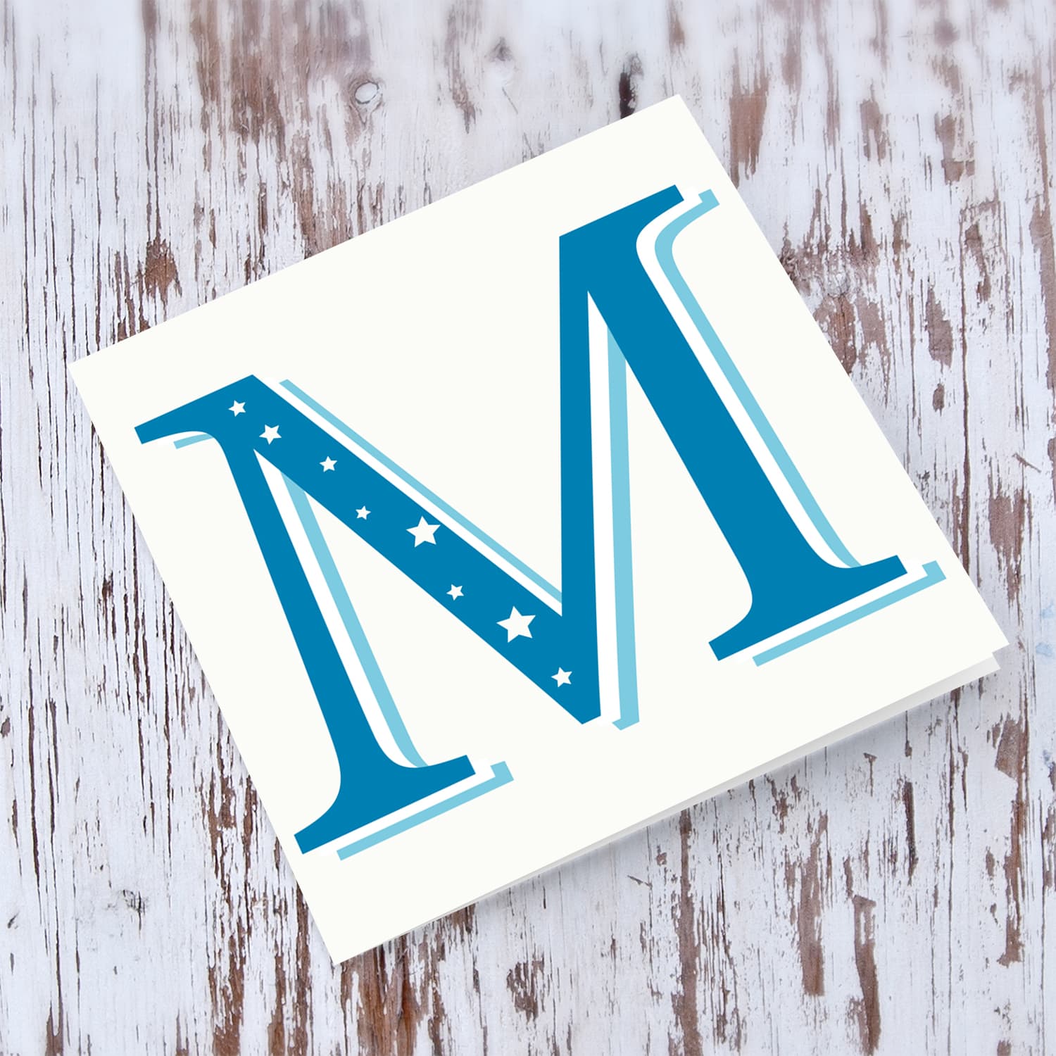 The Initial Collection Blue Tones - Letter M