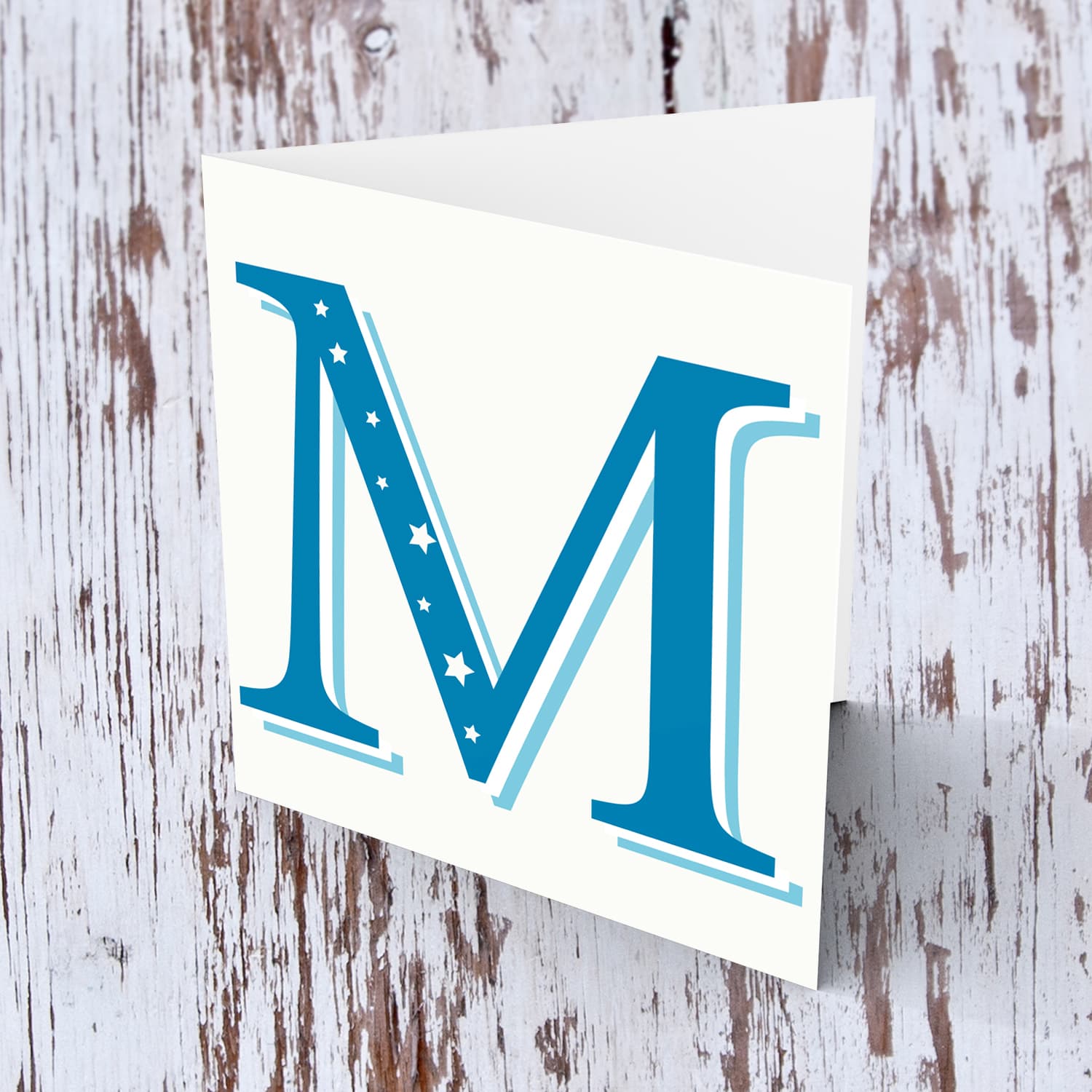 The Initial Collection Blue Tones - Letter M