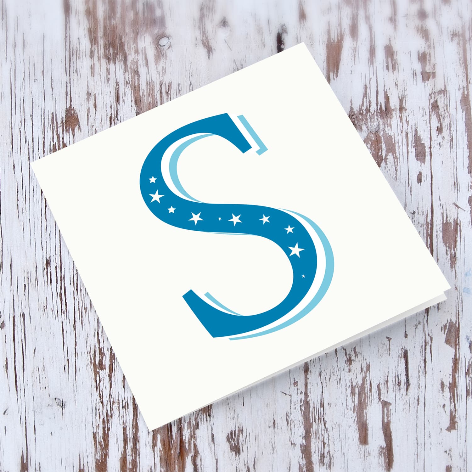The Initial Collection Blue Tones - Letter S