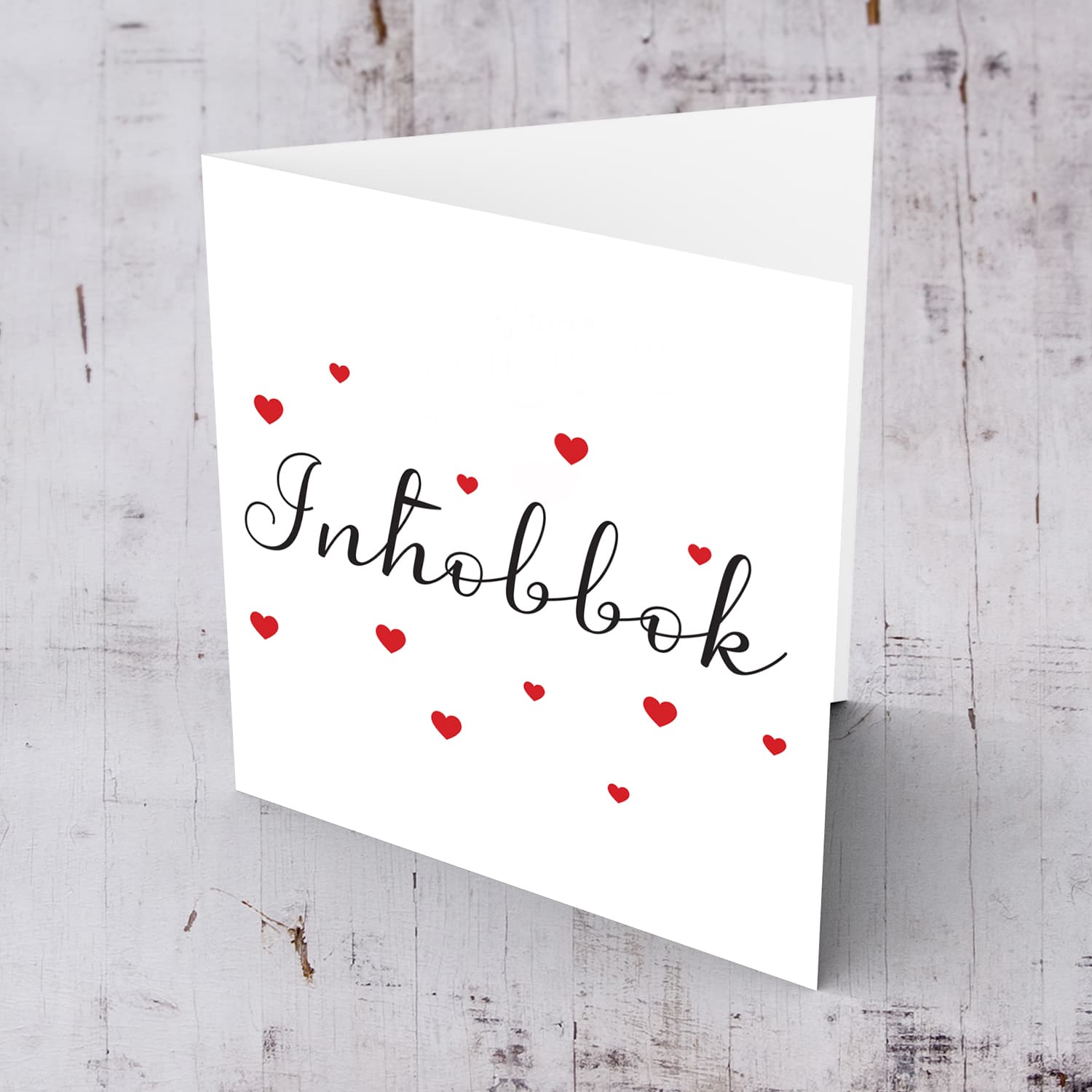 Inħobbok Red hearts Valentines card in Maltese