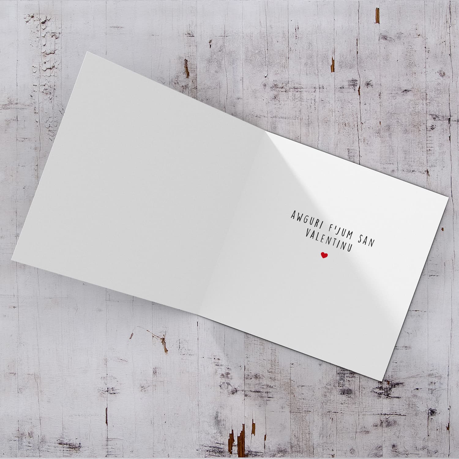 Inħobbok Valentine's Card with turquoise and dark blue colour tones in Maltese