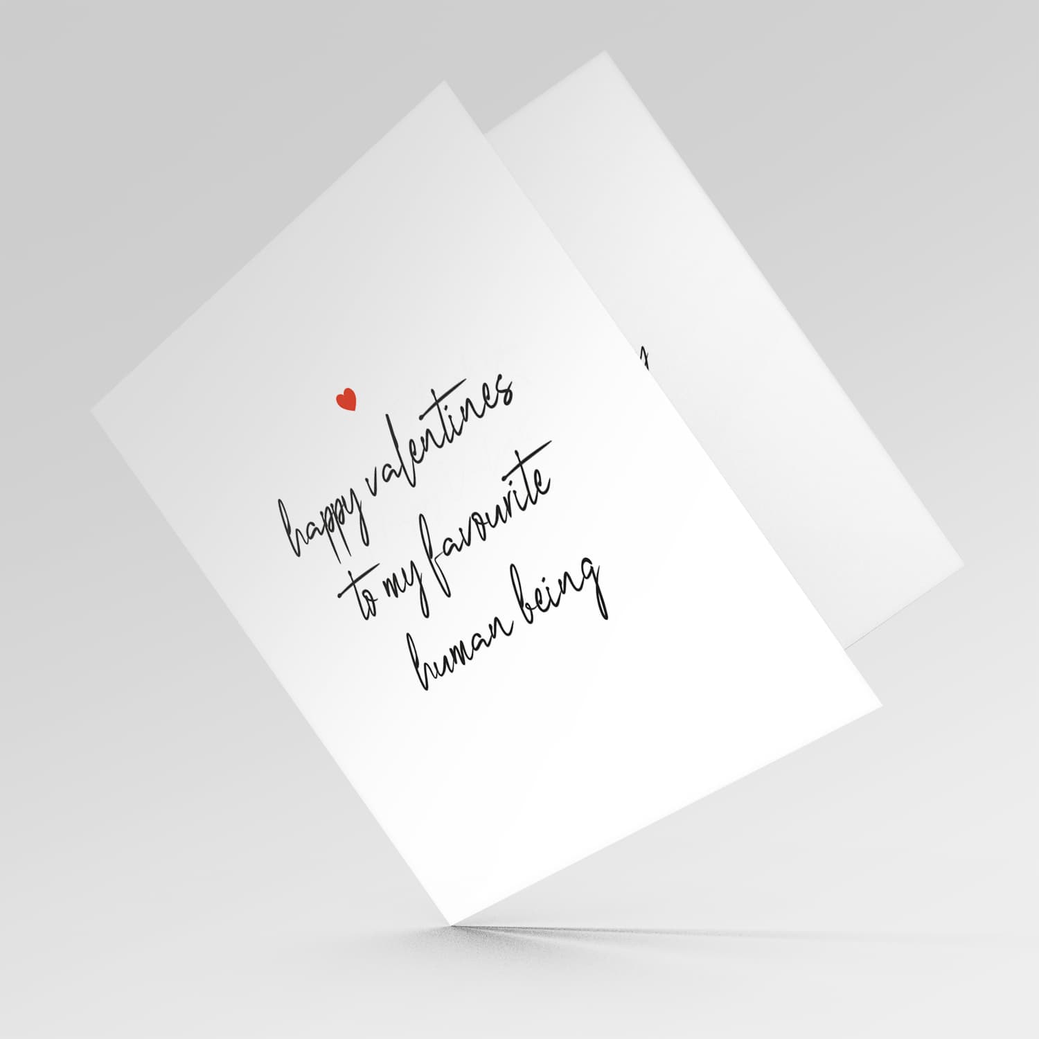 Minimalist Valentine's Day card - to my favourite human being in English
