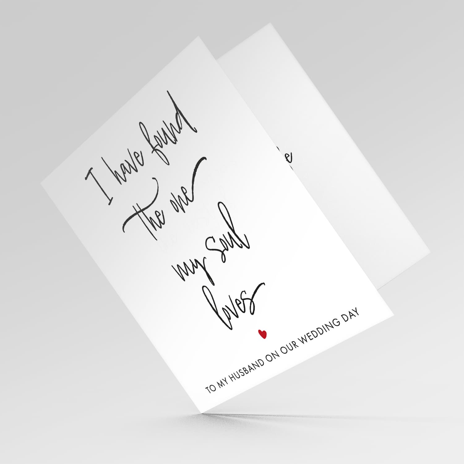 Wedding card for husband on Wedding Day in English
