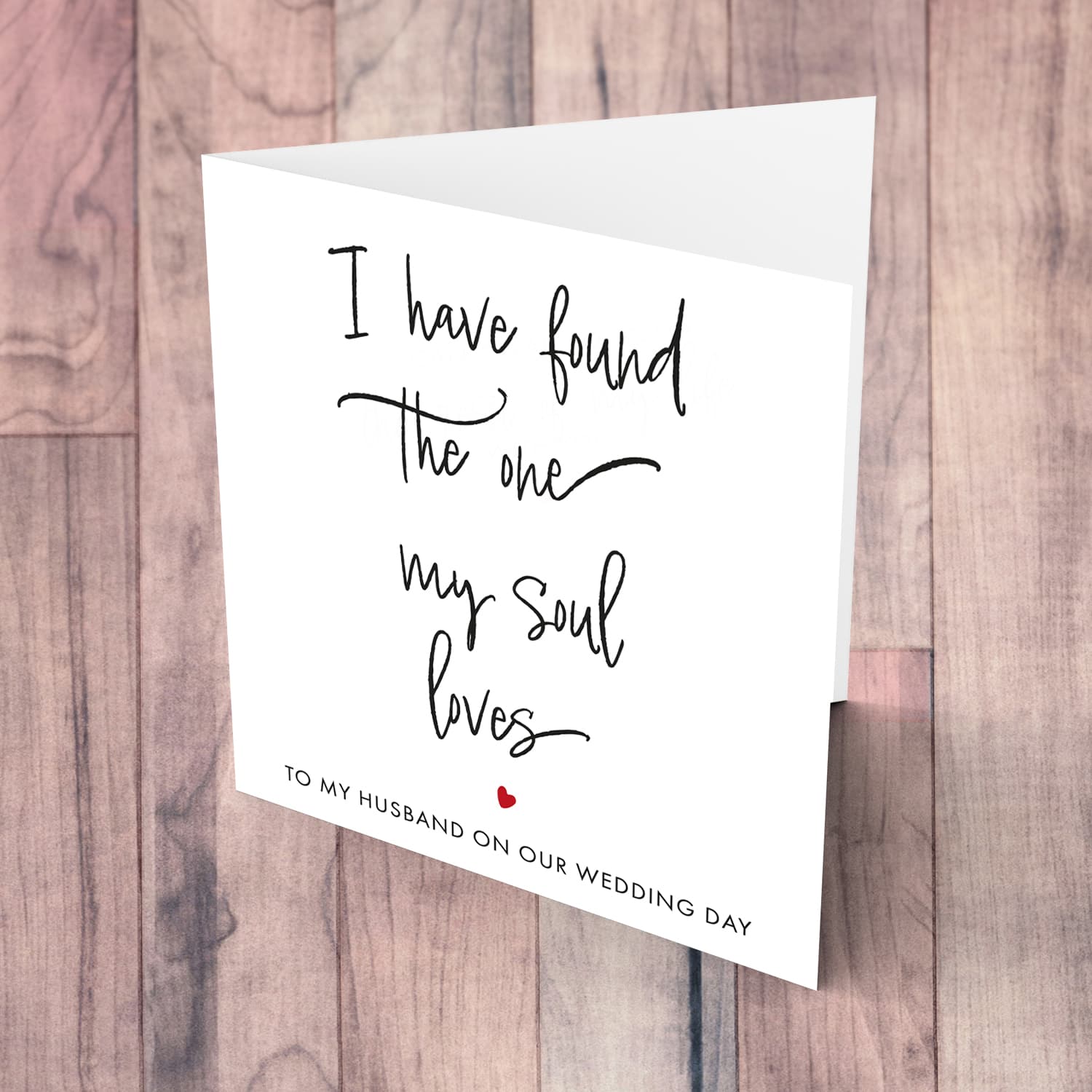 Wedding card for husband on Wedding Day in English