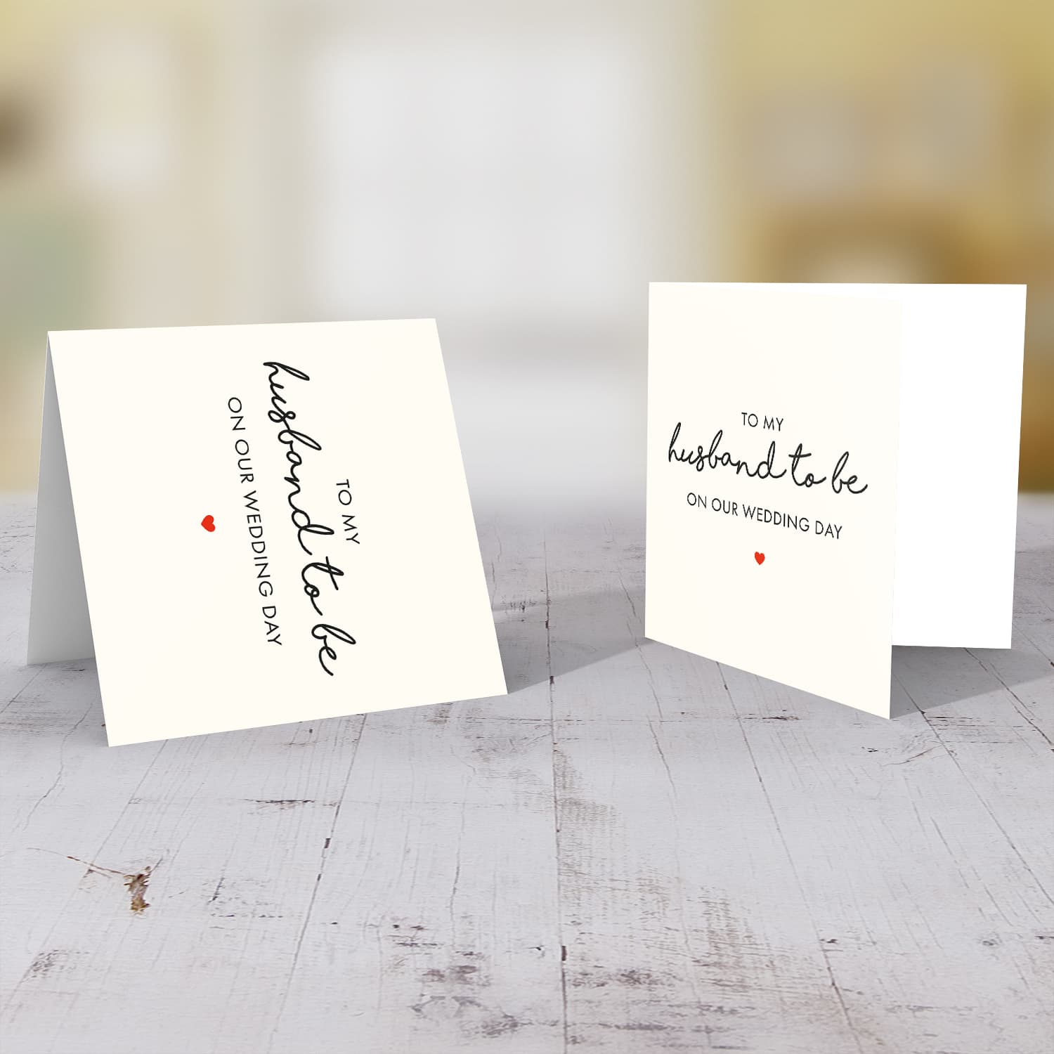 Wedding card for husband to be on Wedding Day in English