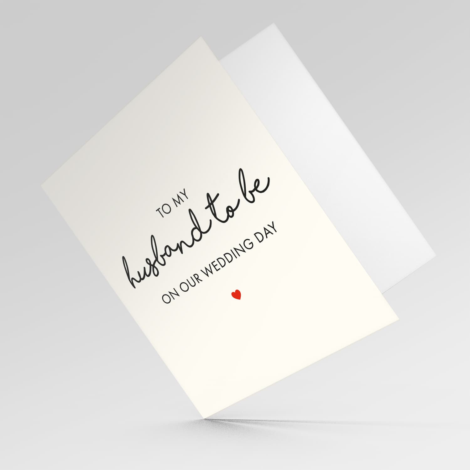 Wedding card for husband to be on Wedding Day in English
