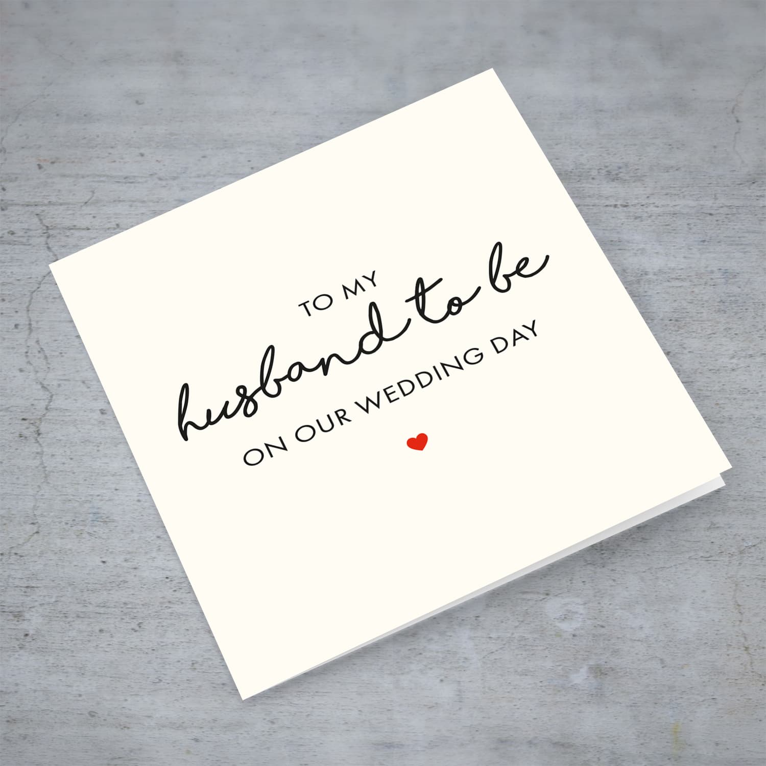 Wedding card for husband to be on Wedding Day in English