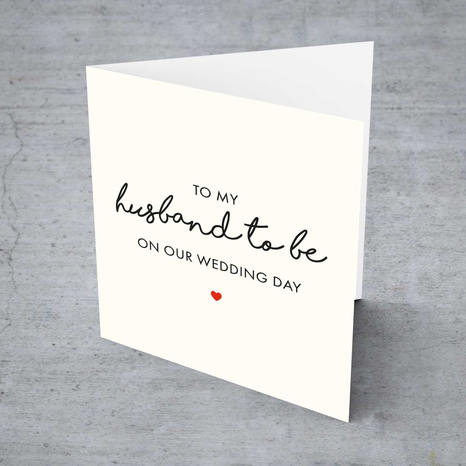 Wedding card for husband to be on Wedding Day in English