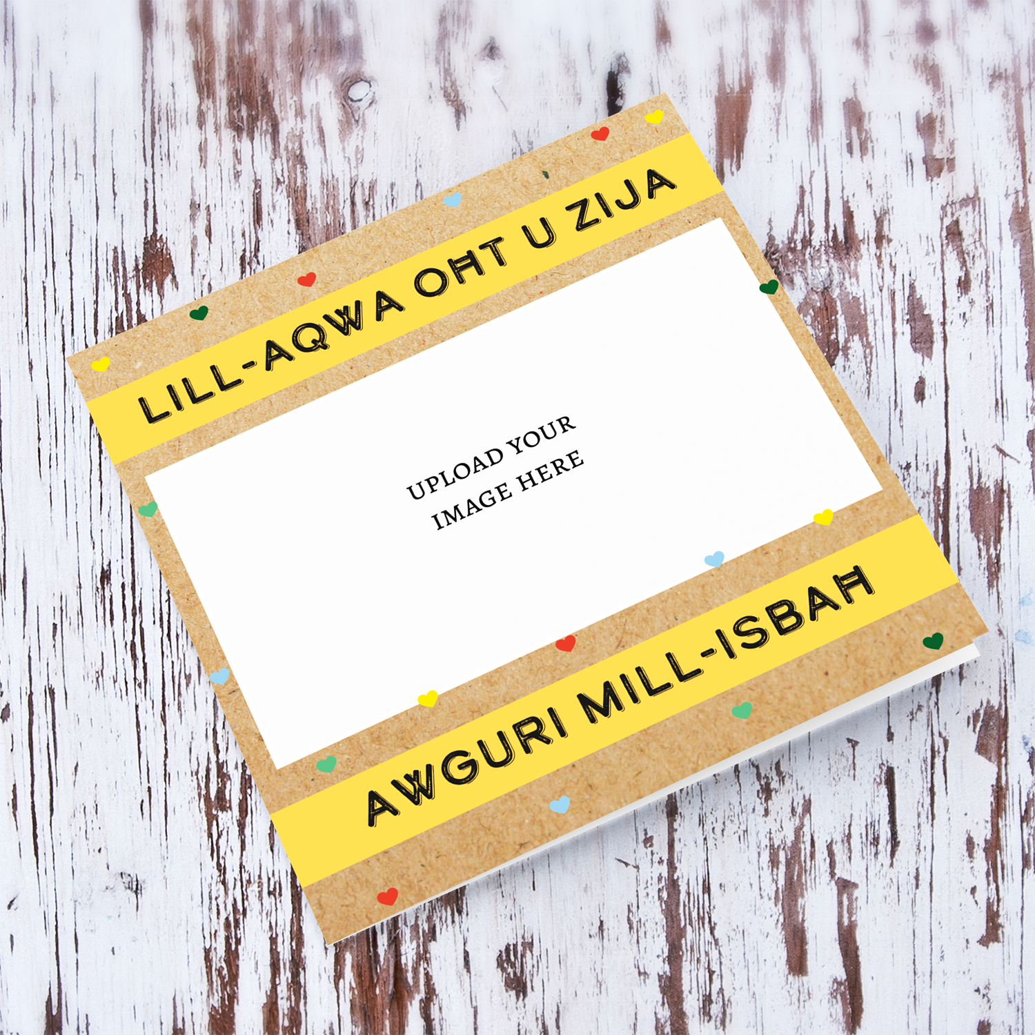 To the best Sister & Aunt photo card with colourful scattered hearts in Maltese 