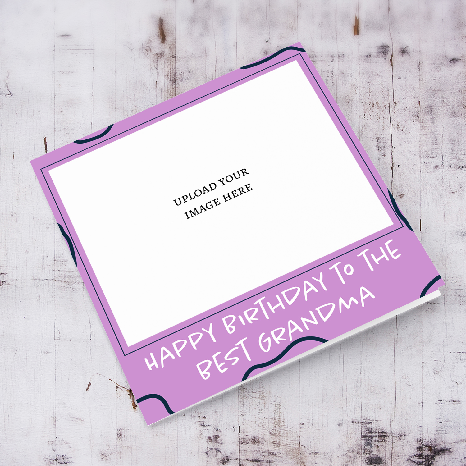 Happy Birthday to the best grandma photo card in English