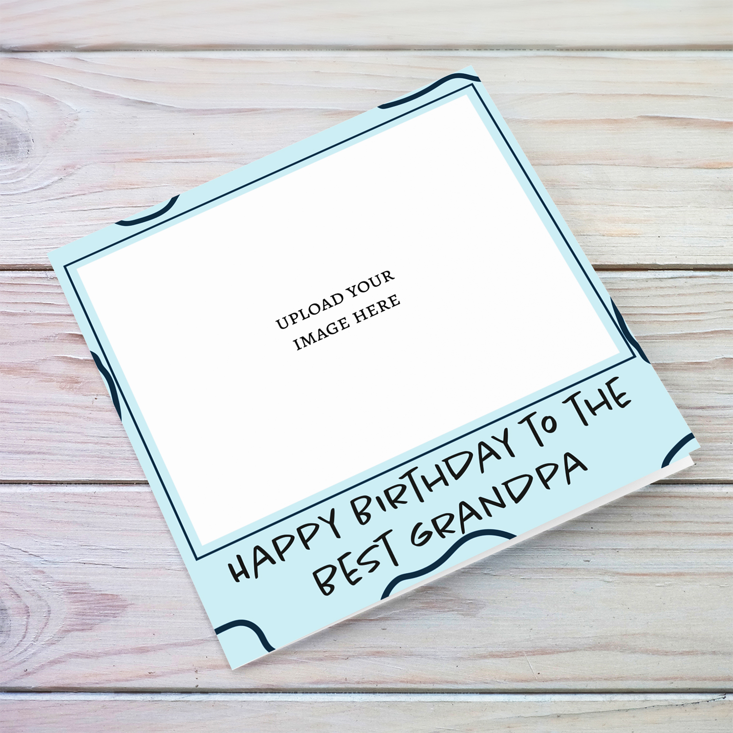 Happy Birthday to the best grandpa ever photo card in English