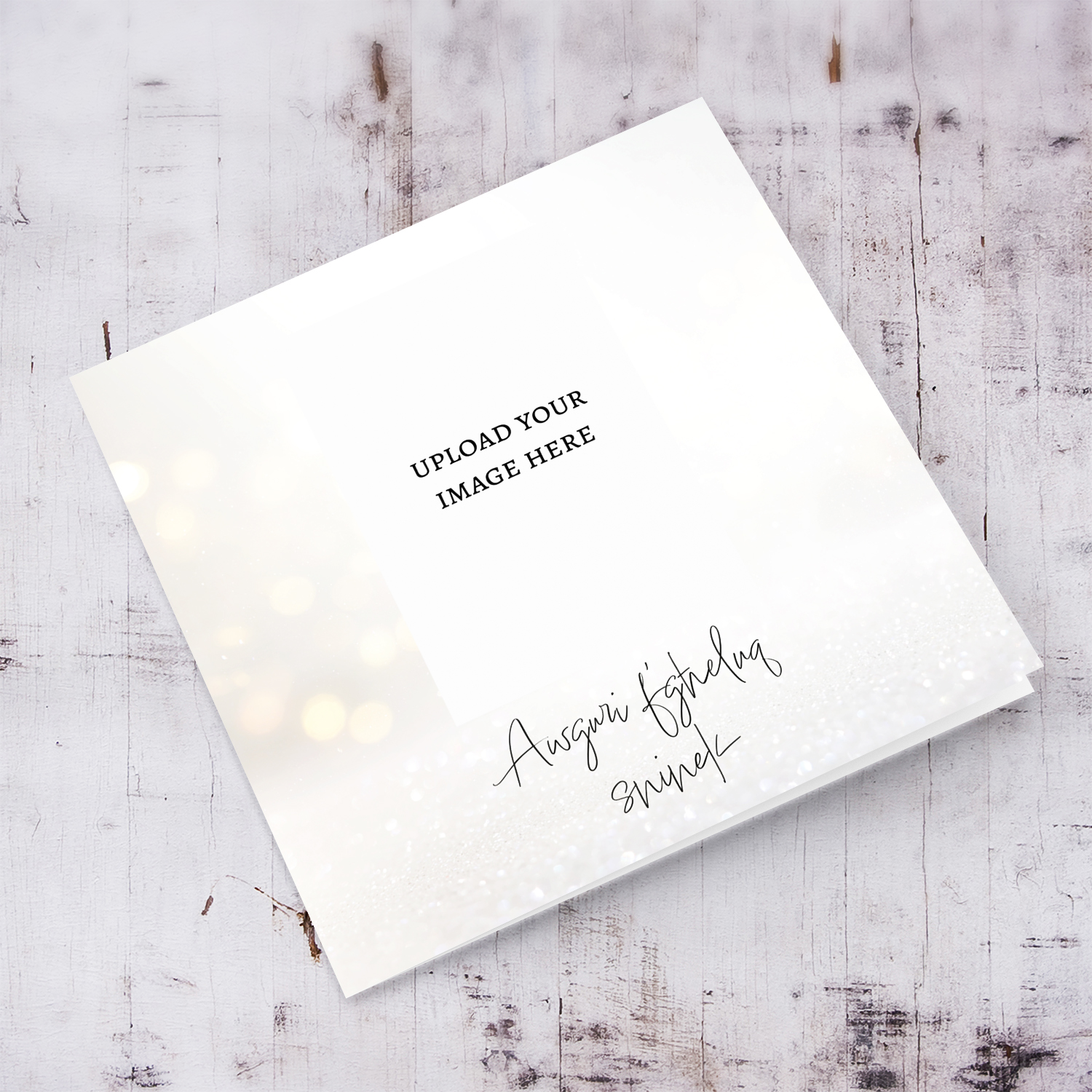 Dainty and elegant photo birthday Card in light coloured background with a cute message on the inside in Maltese