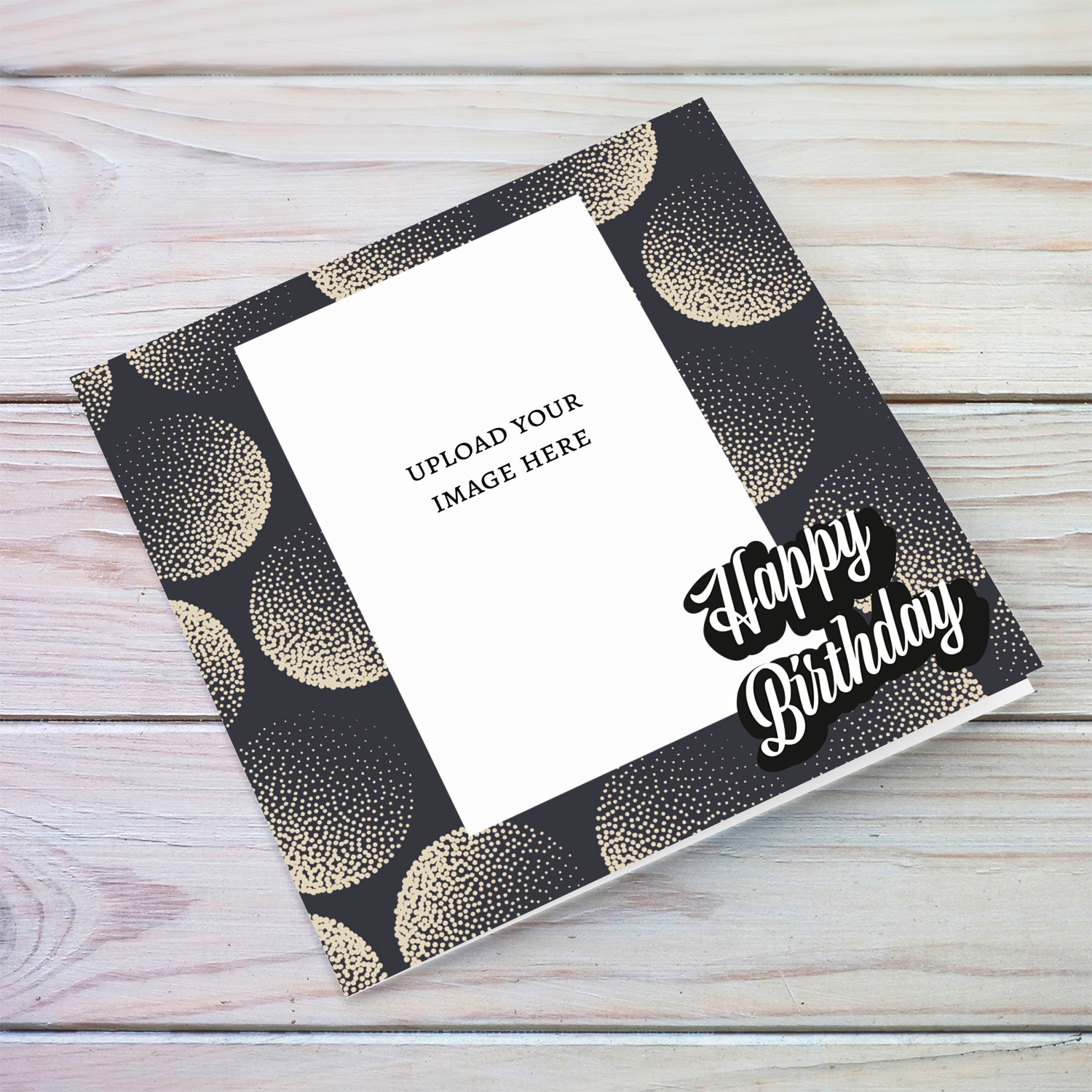 Happy Birthday - Modern background birthday card in English