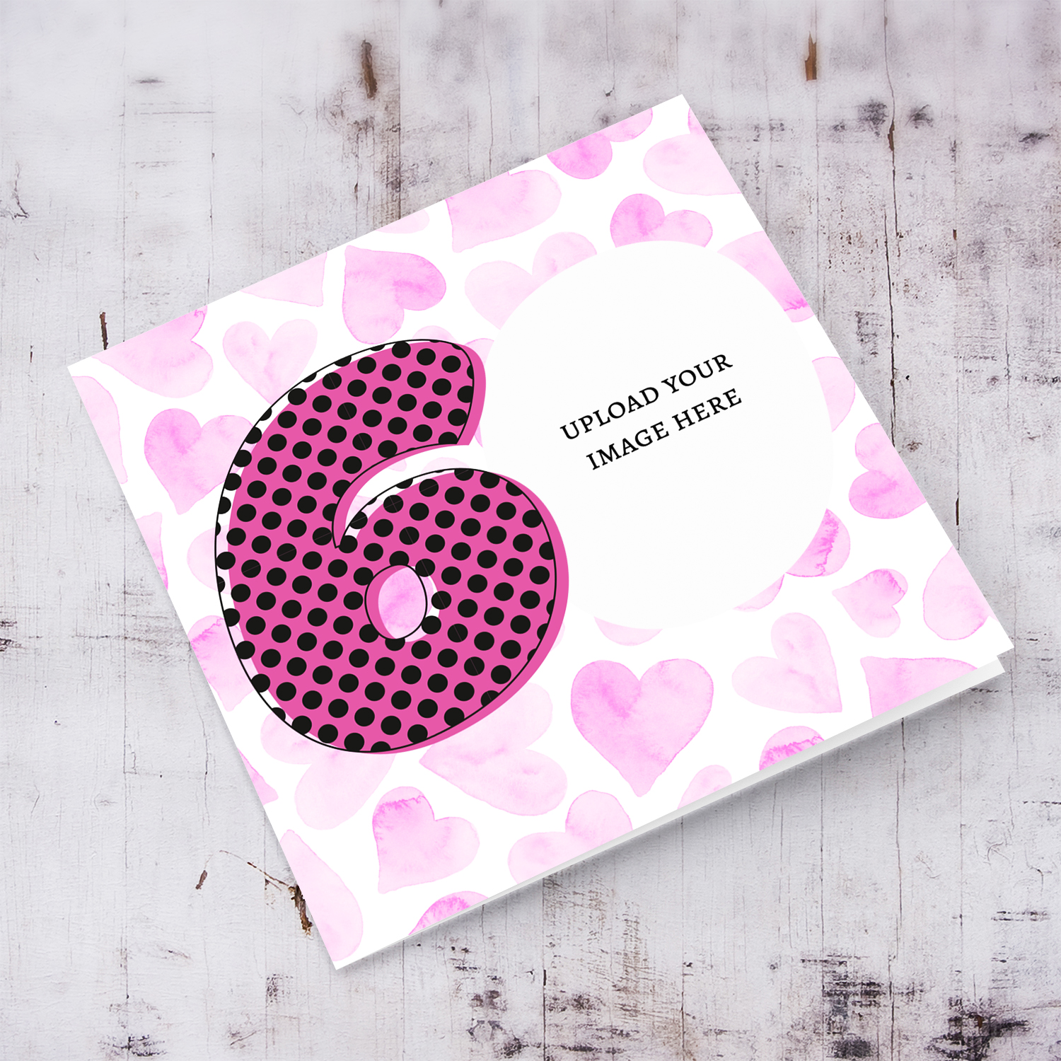 Open photo card in a colourful background for 60th birthday / anniversary or any other occasion with a blank message inside