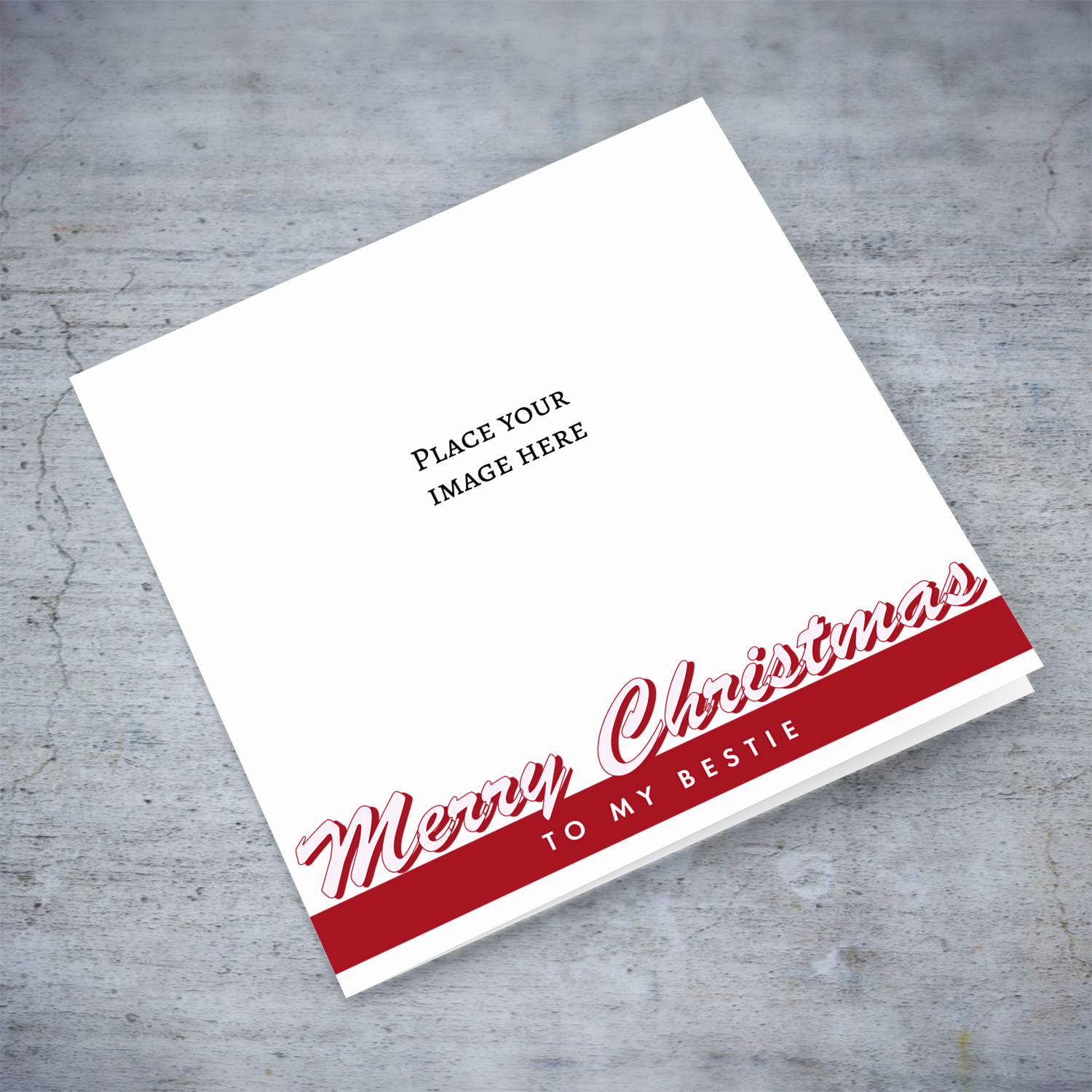 Bestie / best friend photo Christmas card in English