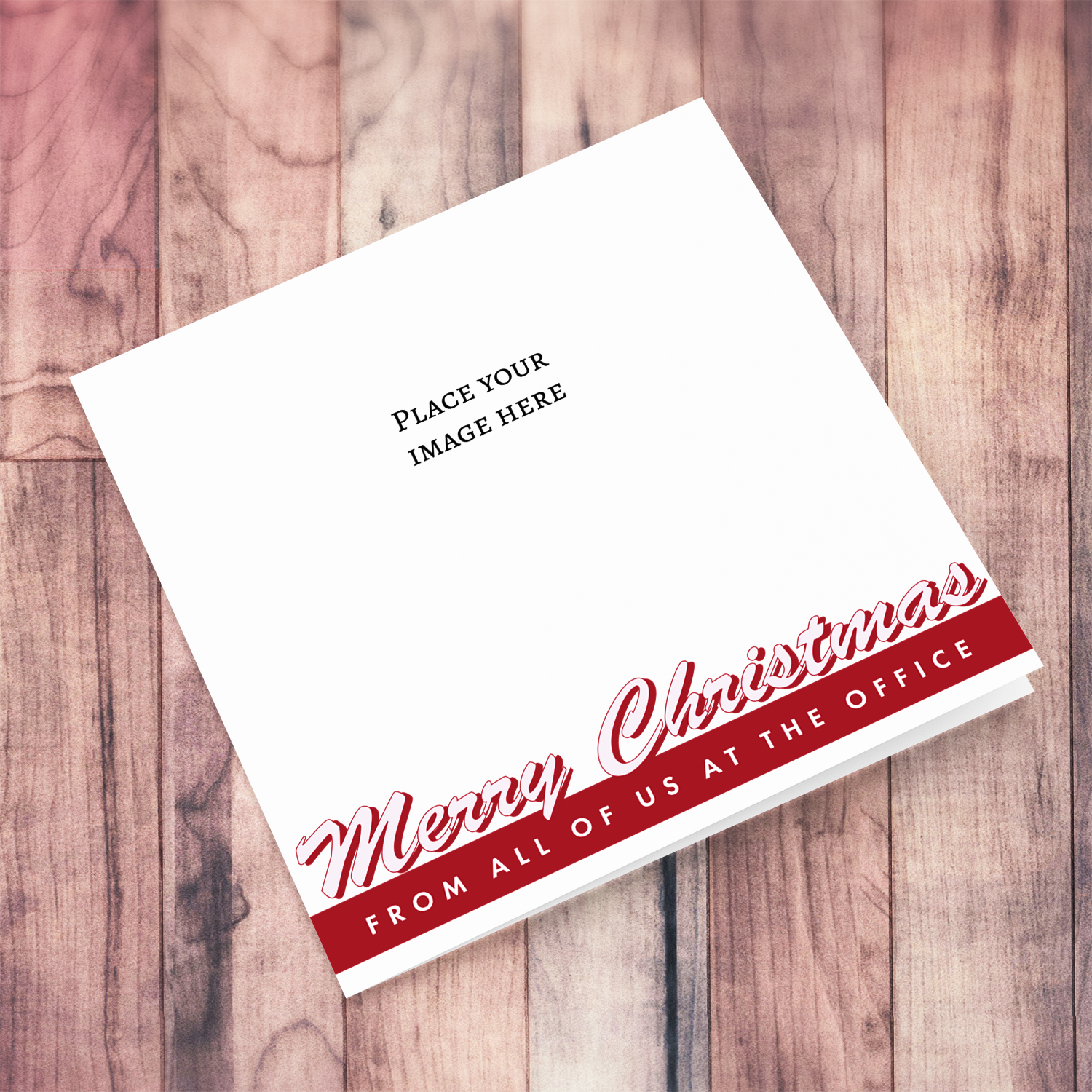 Photo Christmas card - work related, from all of us at the office in English