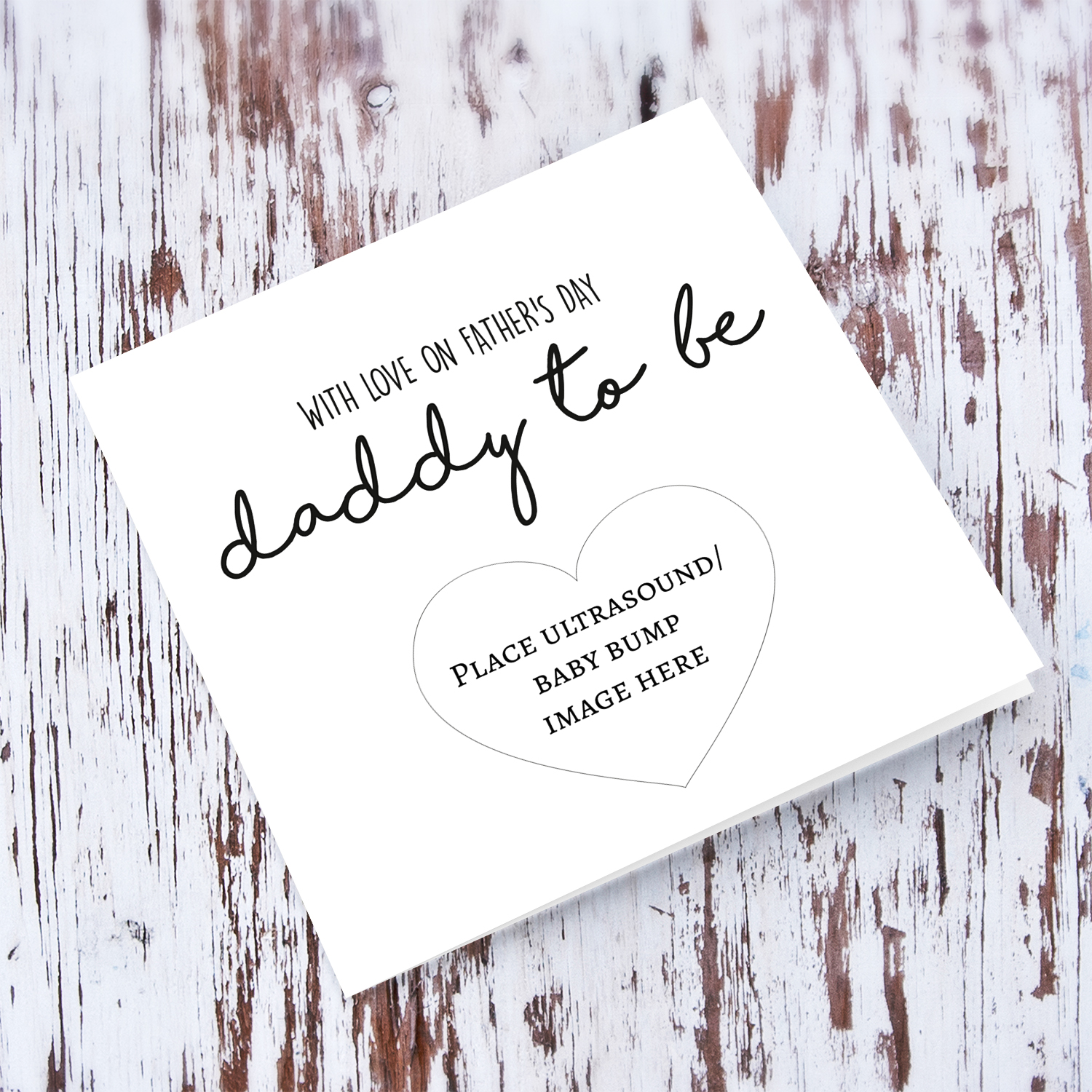 Daddy to be photo father's day card in English