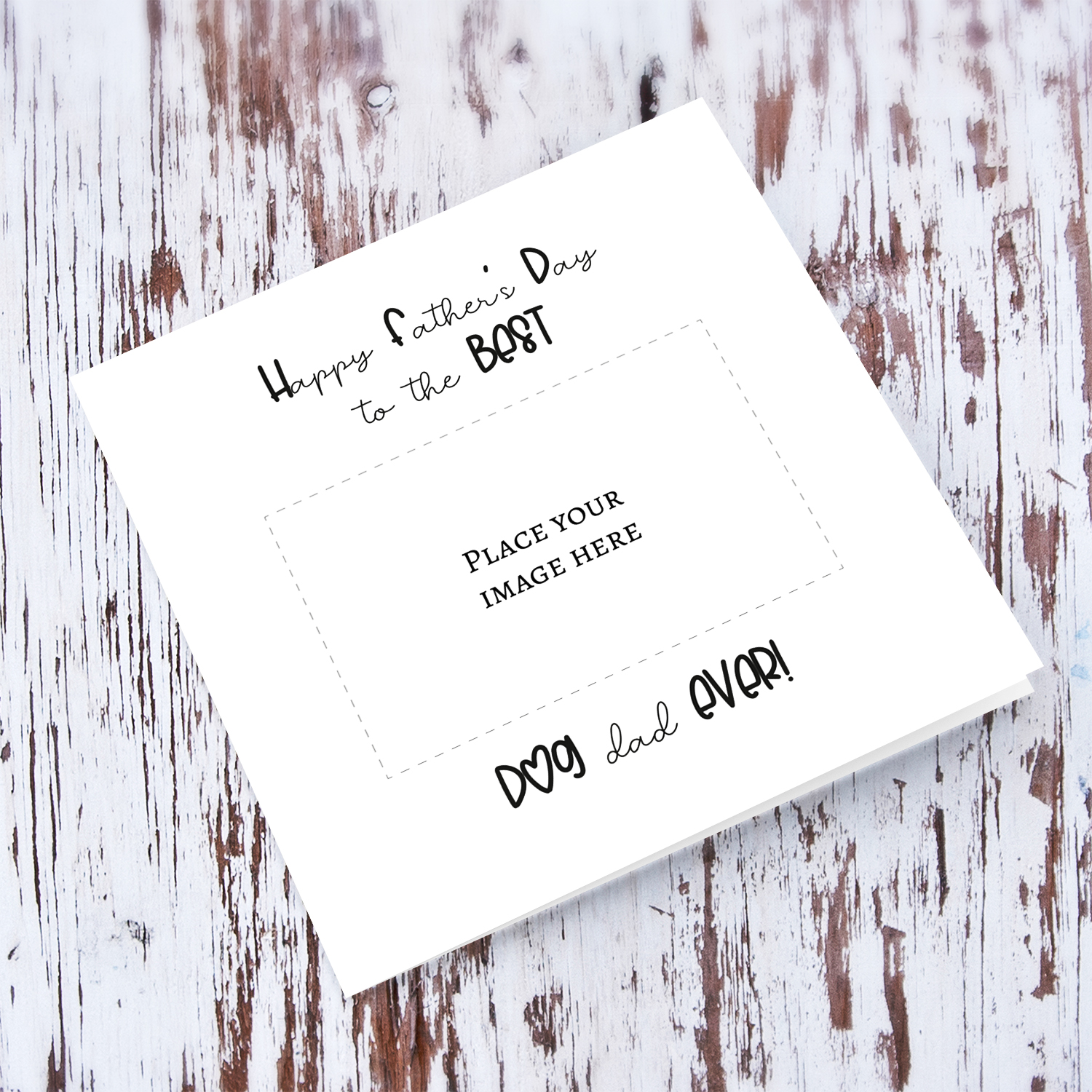 Happy Father's Day to tbe best dog dad ever photo card in English