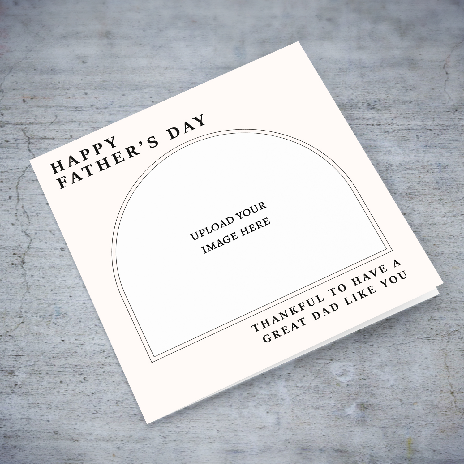 A minimalist father's day card with a special message in a neutral background in English 