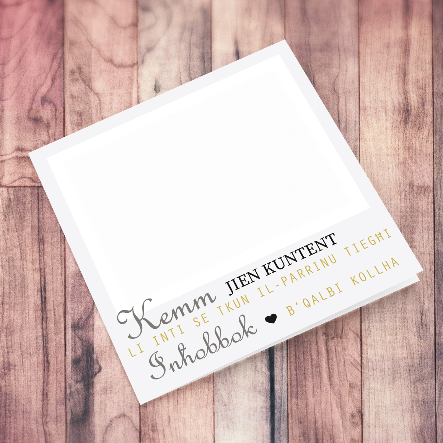 Photo card from baby boy to Godfather in Maltese